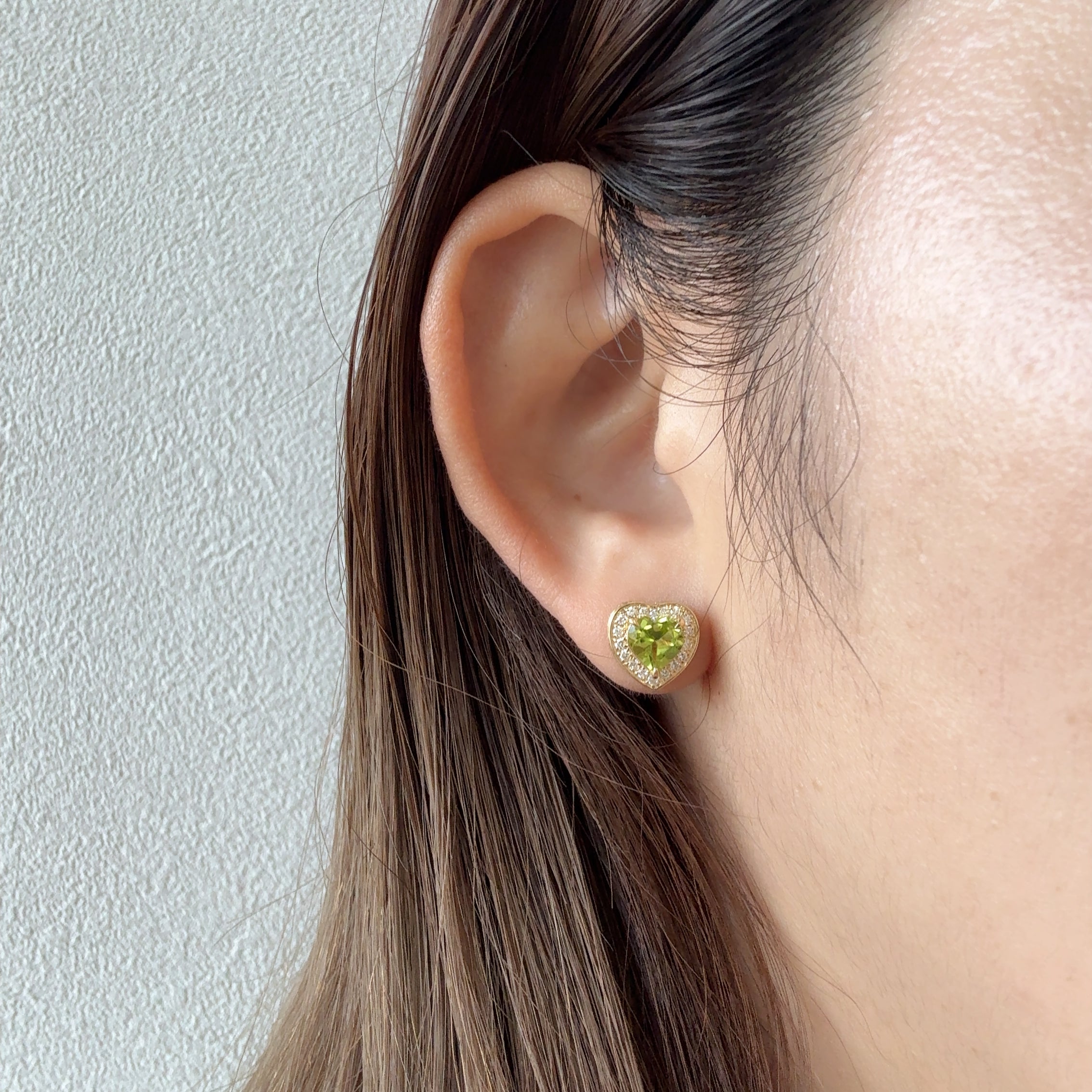 ［新作/エルダンジュ］ピアス ペリドット 0.5ct×2 HS