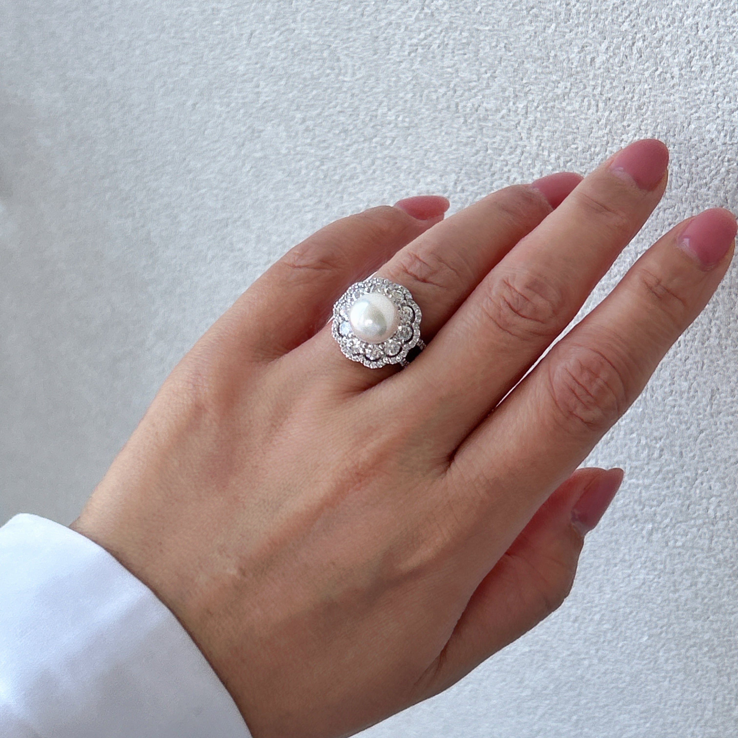 ［ダリア］リング あこや真珠9mm