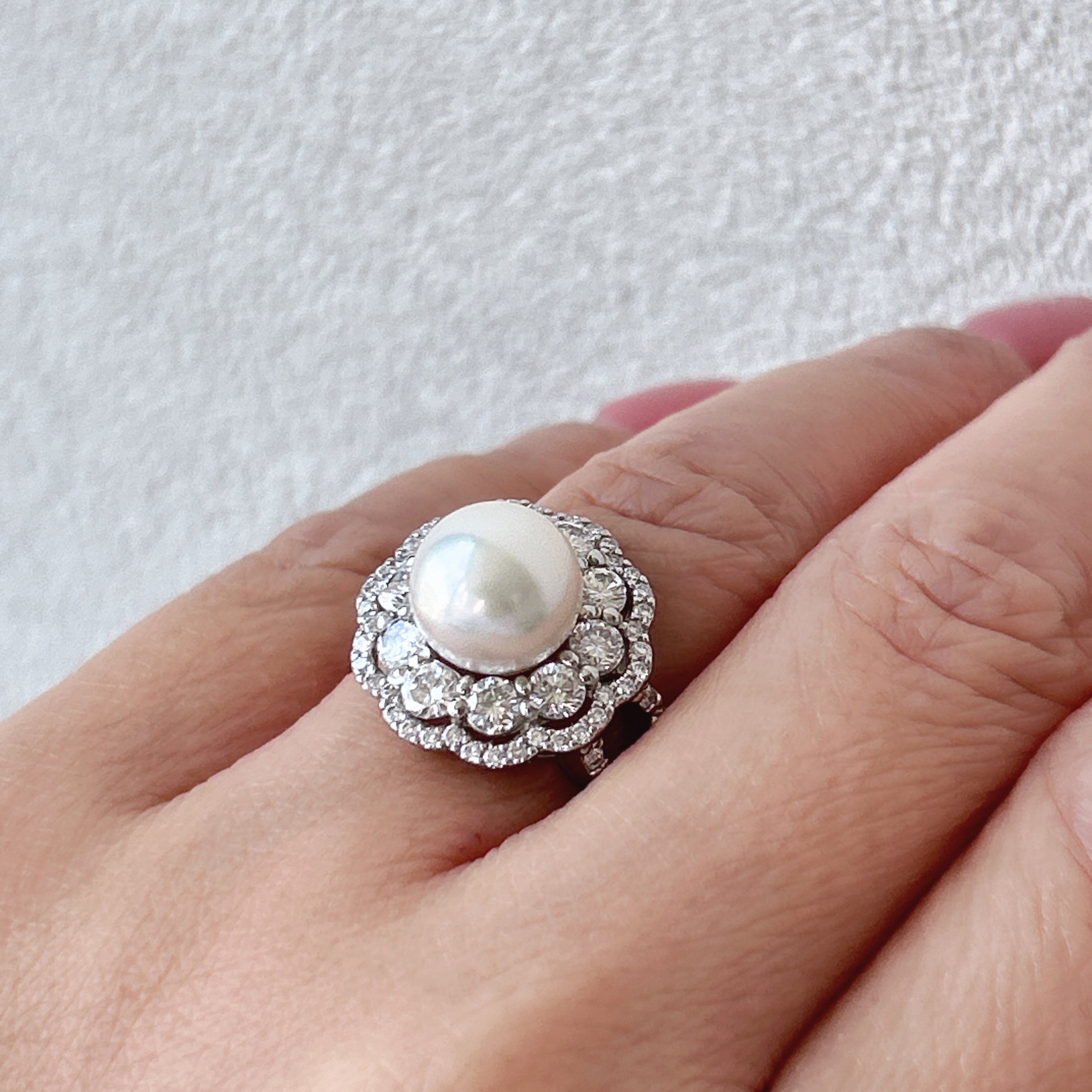 ［ダリア］リング あこや真珠9mm