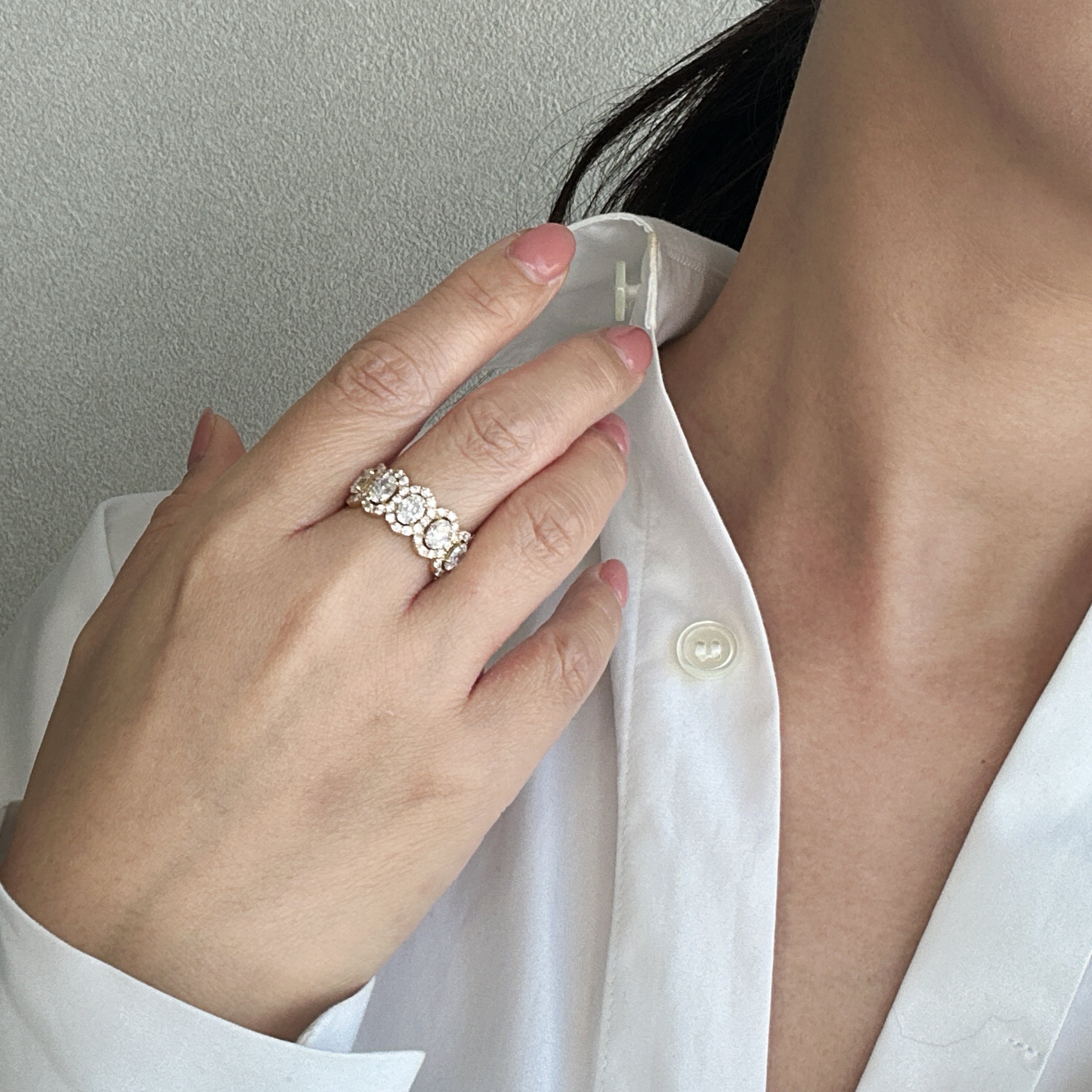 ［エリプス］リング OV ダイヤ