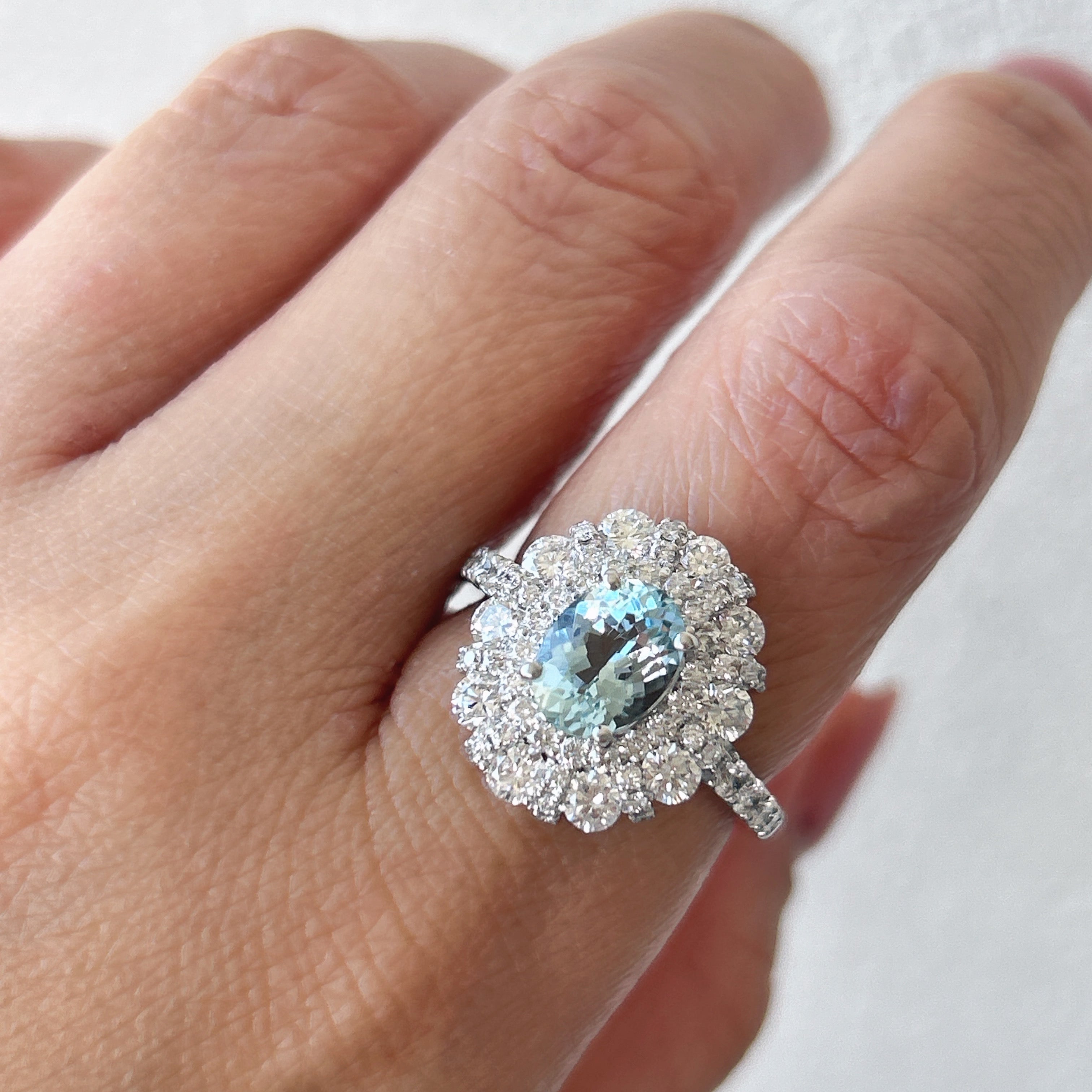 ［サマーシャワー］リング アクアマリン