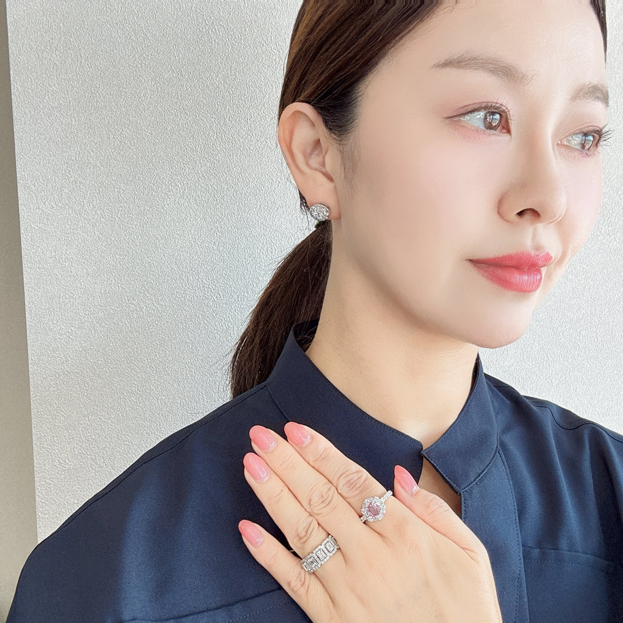 ポインターパヴェピアス〜中石0.5ct×2 G SI GD UP｜AYAKO SAKURAI（櫻井 彩子（サクライ アヤコ））公式通販サイト