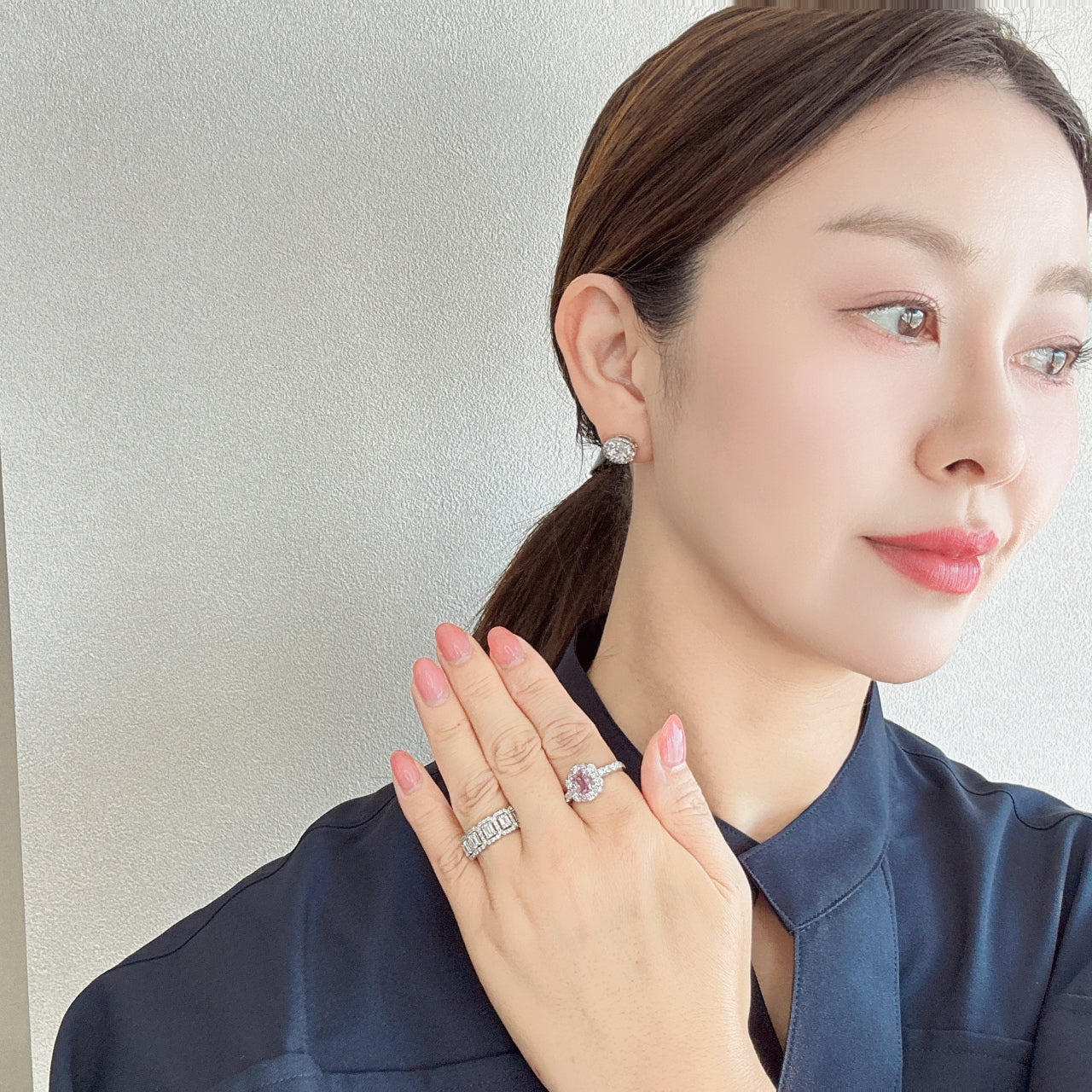 ポインターパヴェピアス〜中石0.5ct×2 G SI GD UP｜AYAKO SAKURAI（櫻井 彩子（サクライ アヤコ））公式通販サイト