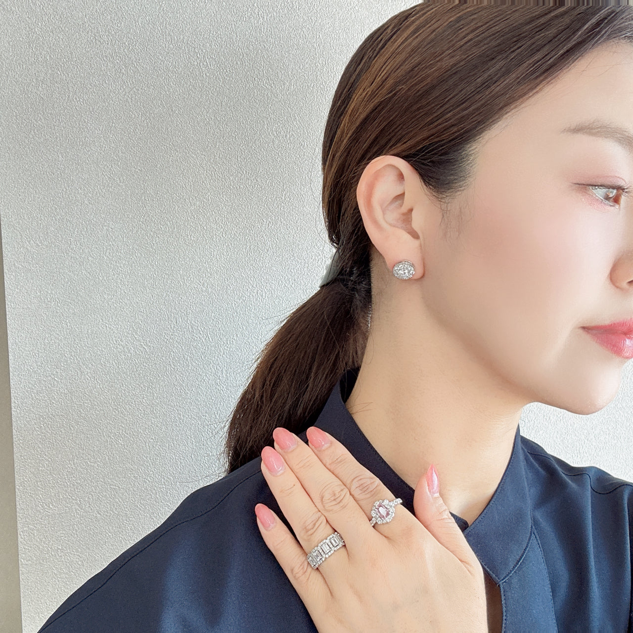 ポインターパヴェピアス〜中石0.5ct×2 G SI GD UP｜AYAKO SAKURAI（櫻井 彩子（サクライ アヤコ））公式通販サイト