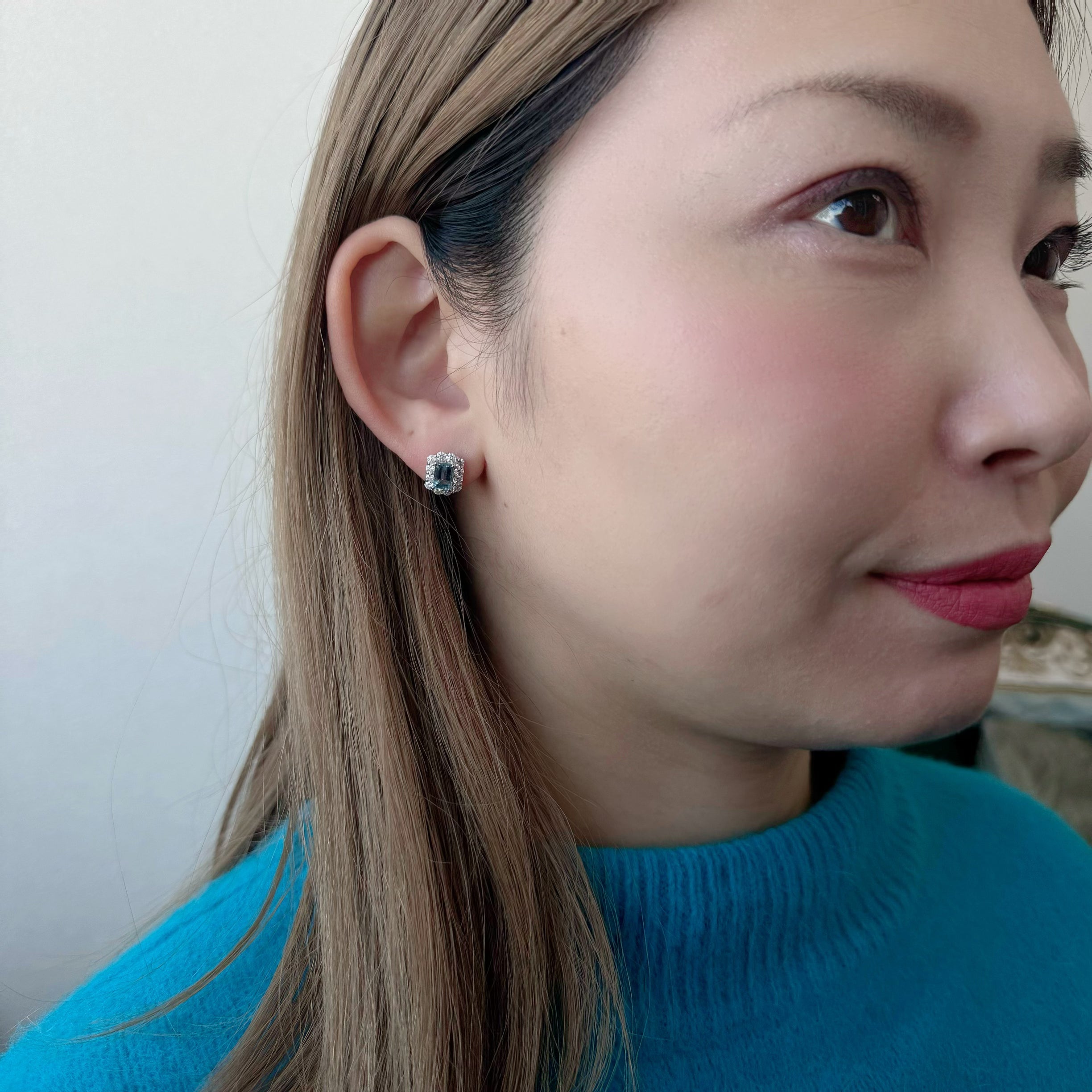 74-①アクアマリン 0.5ct前後×2 SQ PT ピアス💎久美子ほしい！｜AYAKO SAKURAI（櫻井 彩子（サクライ アヤコ））公式通販サイト