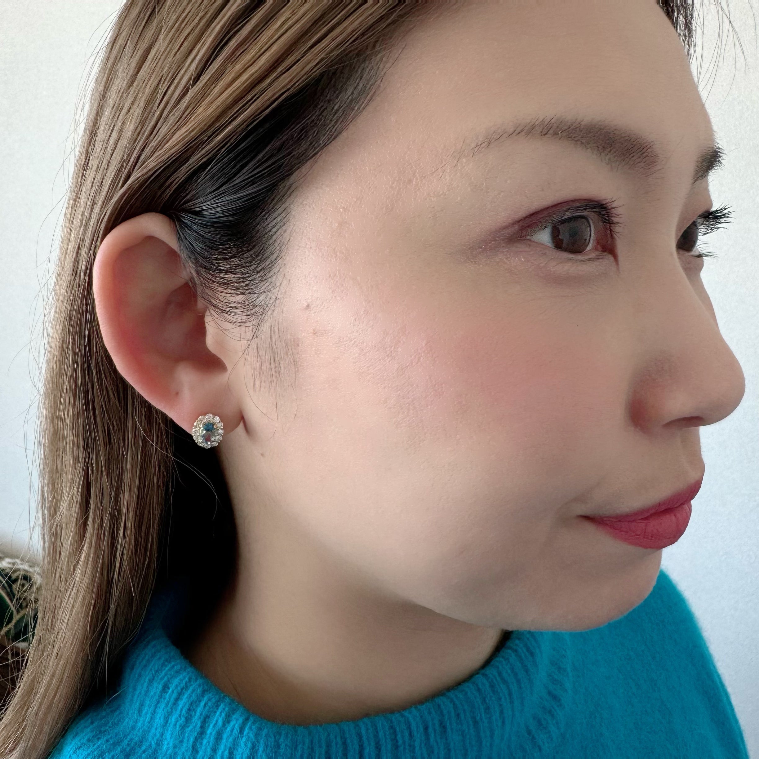 72-①アクアマリン 0.3ct前後×2 OV キャサリン妃巻き PT/K18YG ピアス｜AYAKO SAKURAI（櫻井 彩子（サクライ アヤコ））公式通販サイト