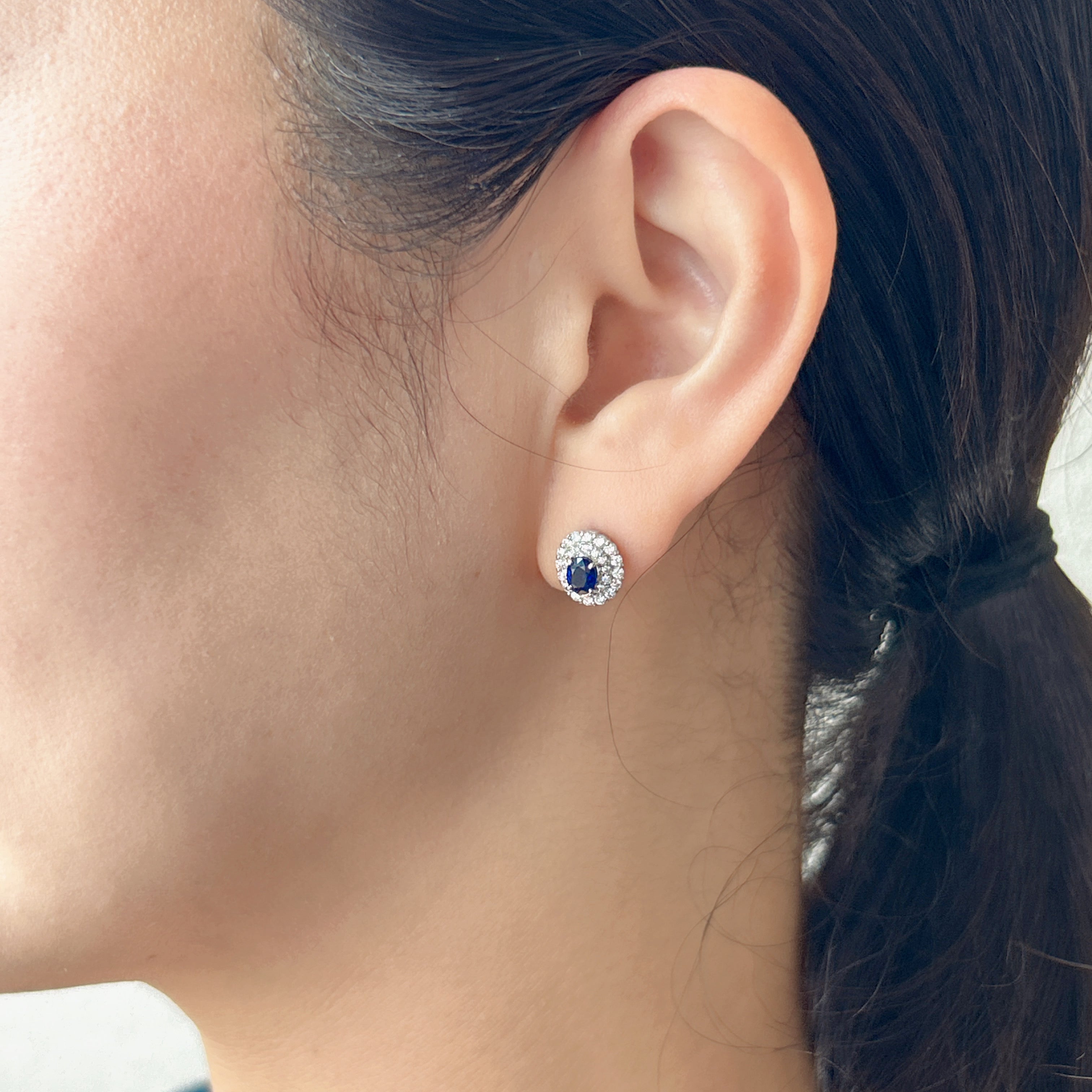 ［一点物］ピアス ロイヤルブルーサファイア 0.4ct前後 OV PT