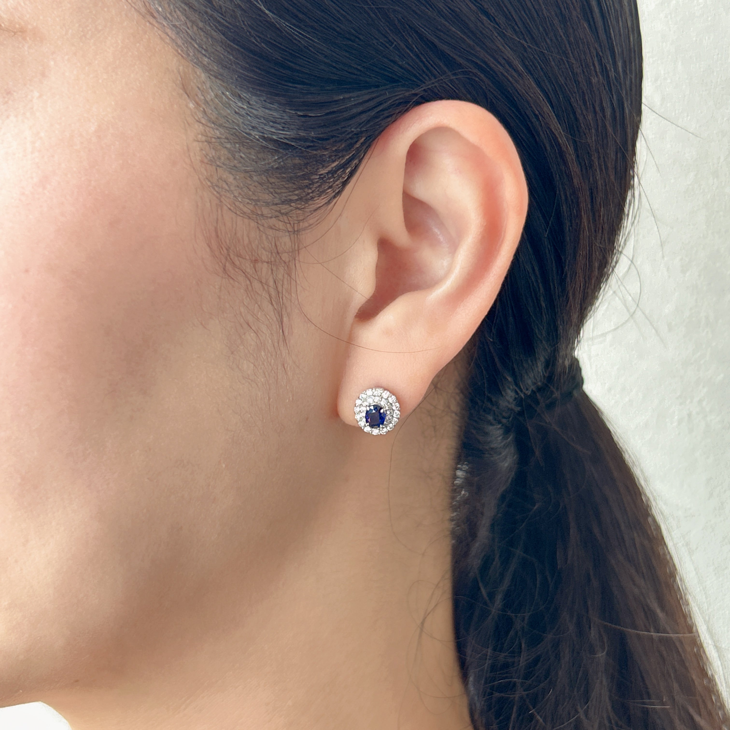 ［一点物］ピアス ロイヤルブルーサファイア 0.4ct前後 OV PT