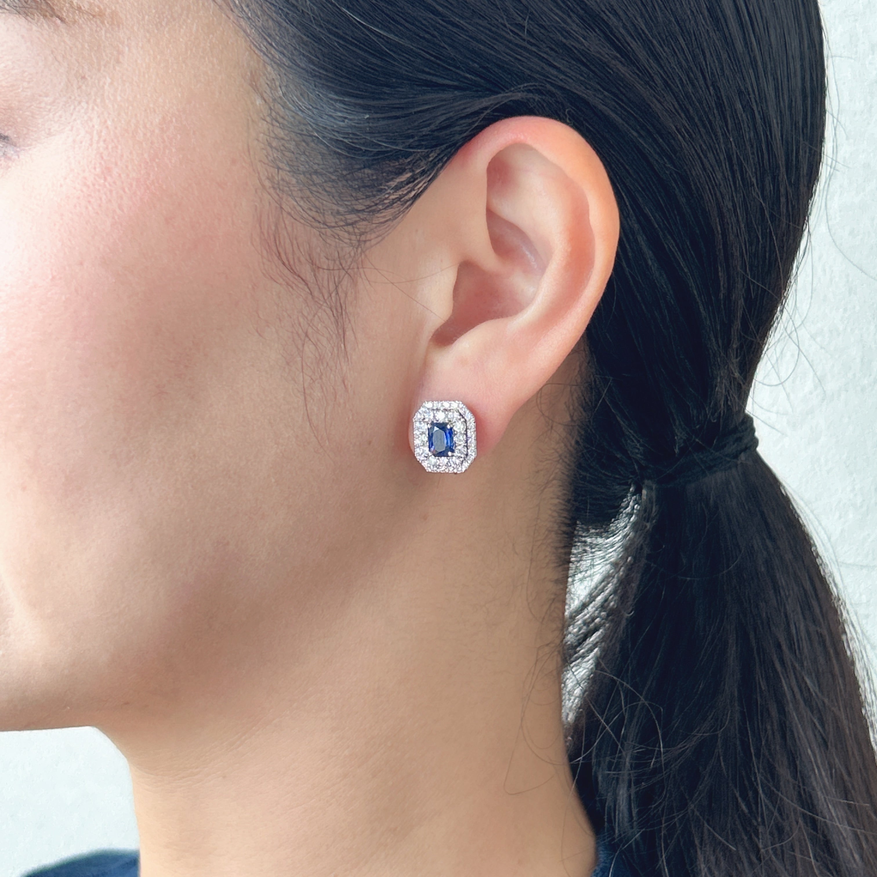 ［新作/レカン］ピアス ブルーサファイア0.9ct前後 SQ