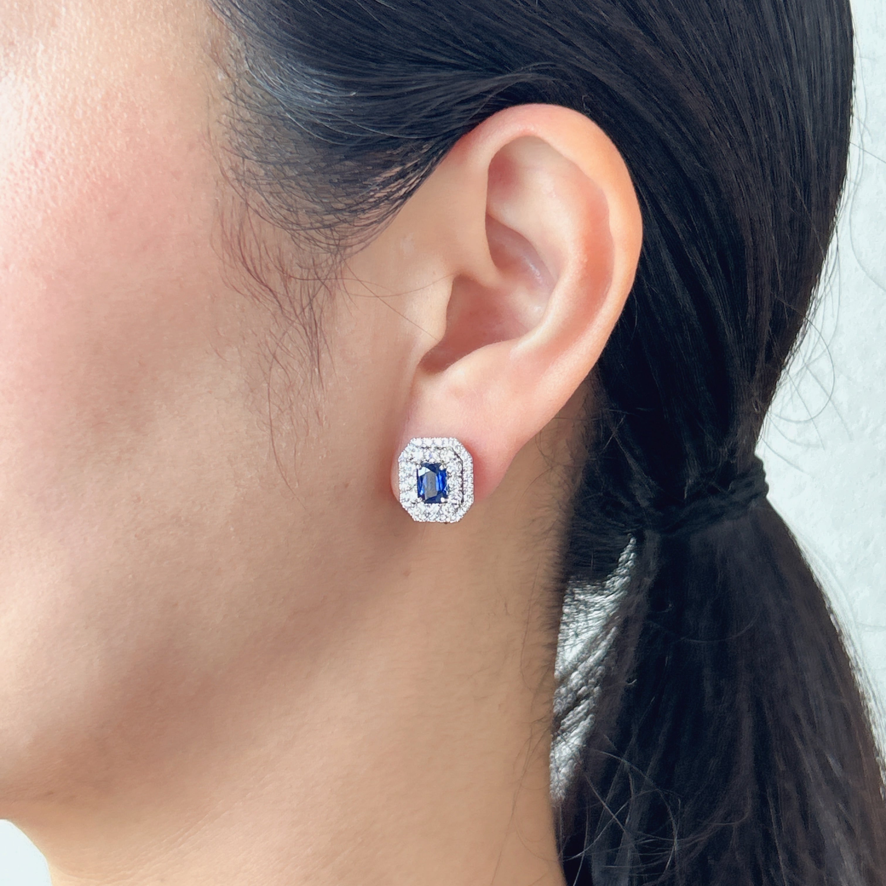 ［新作/レカン］ピアス ブルーサファイア0.9ct前後 SQ