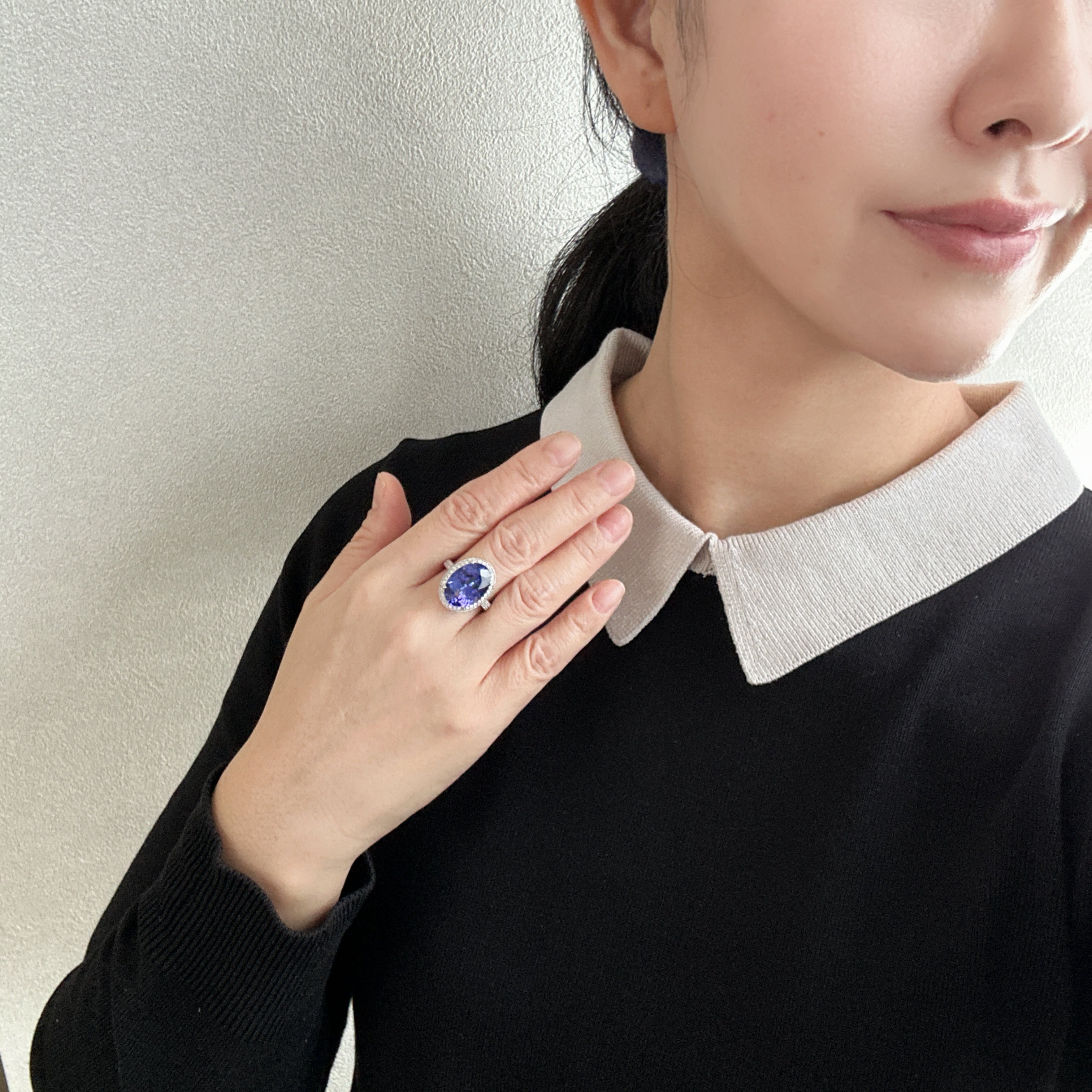 ［一点物/ローラ］リング タンザナイト 8.2ct OV PT