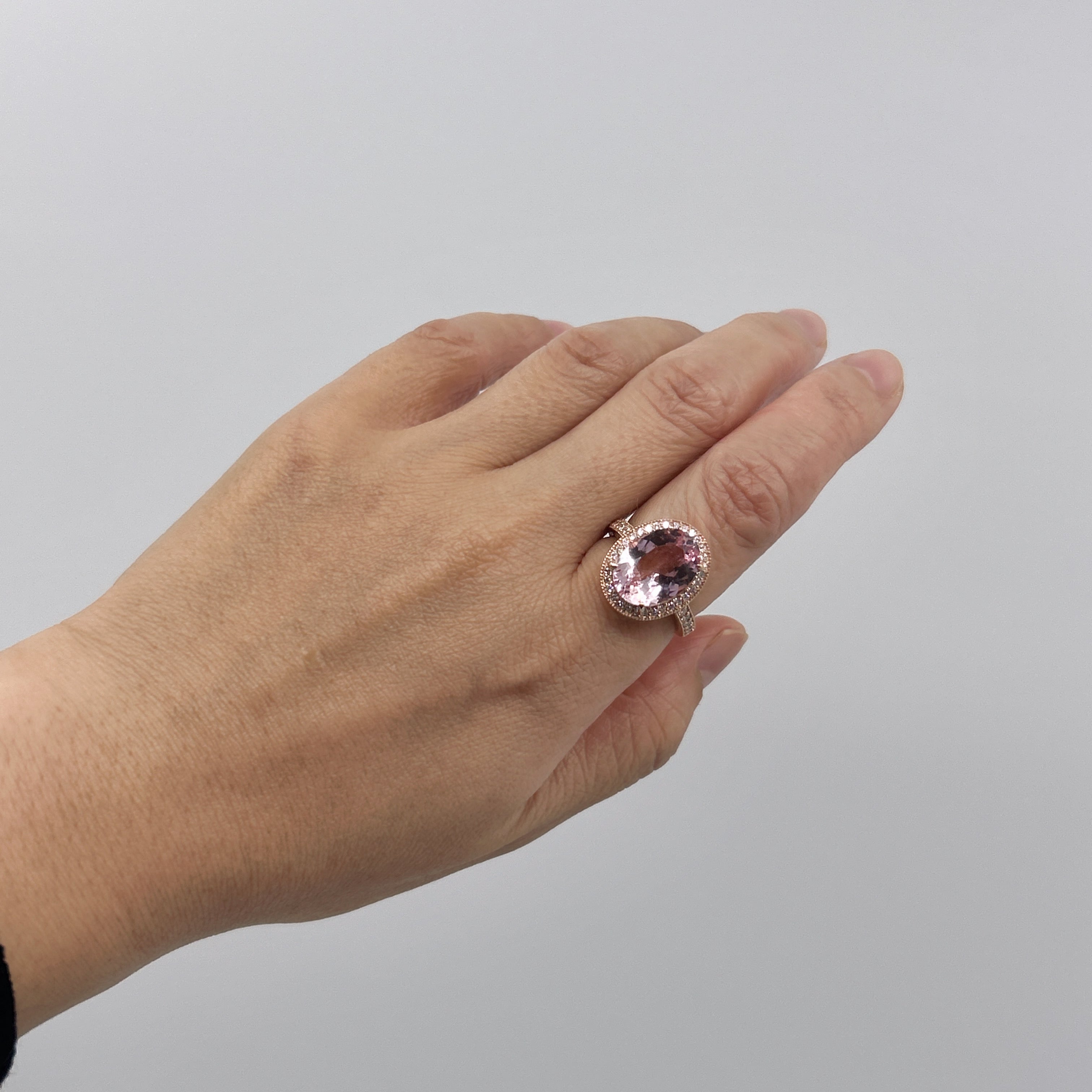 ［一点物/ローラ］リング モルガナイト 5ct OV K18PG