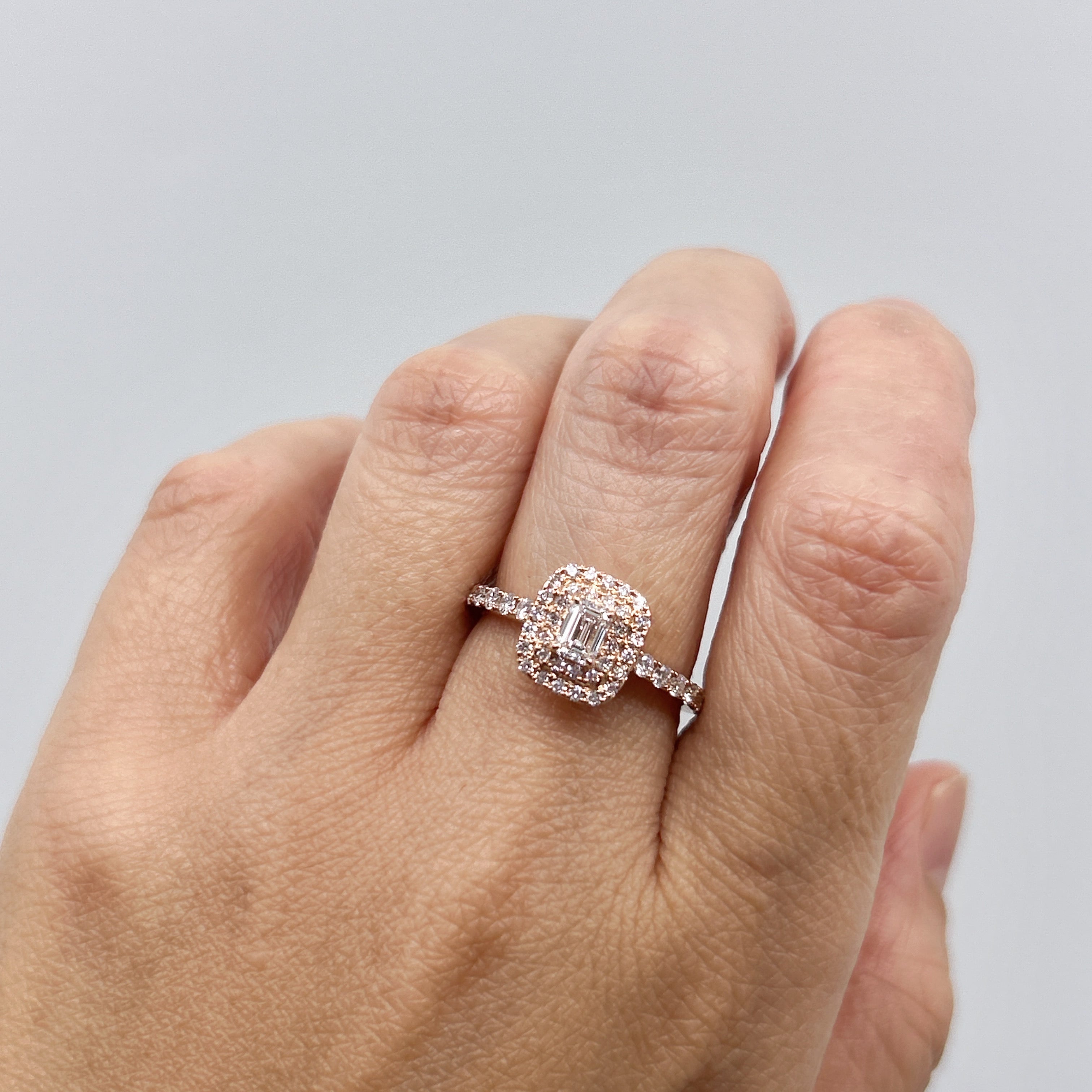 ［一点物/アドラーブル］リング ダイヤ 0.3ct SQ PT K18PG