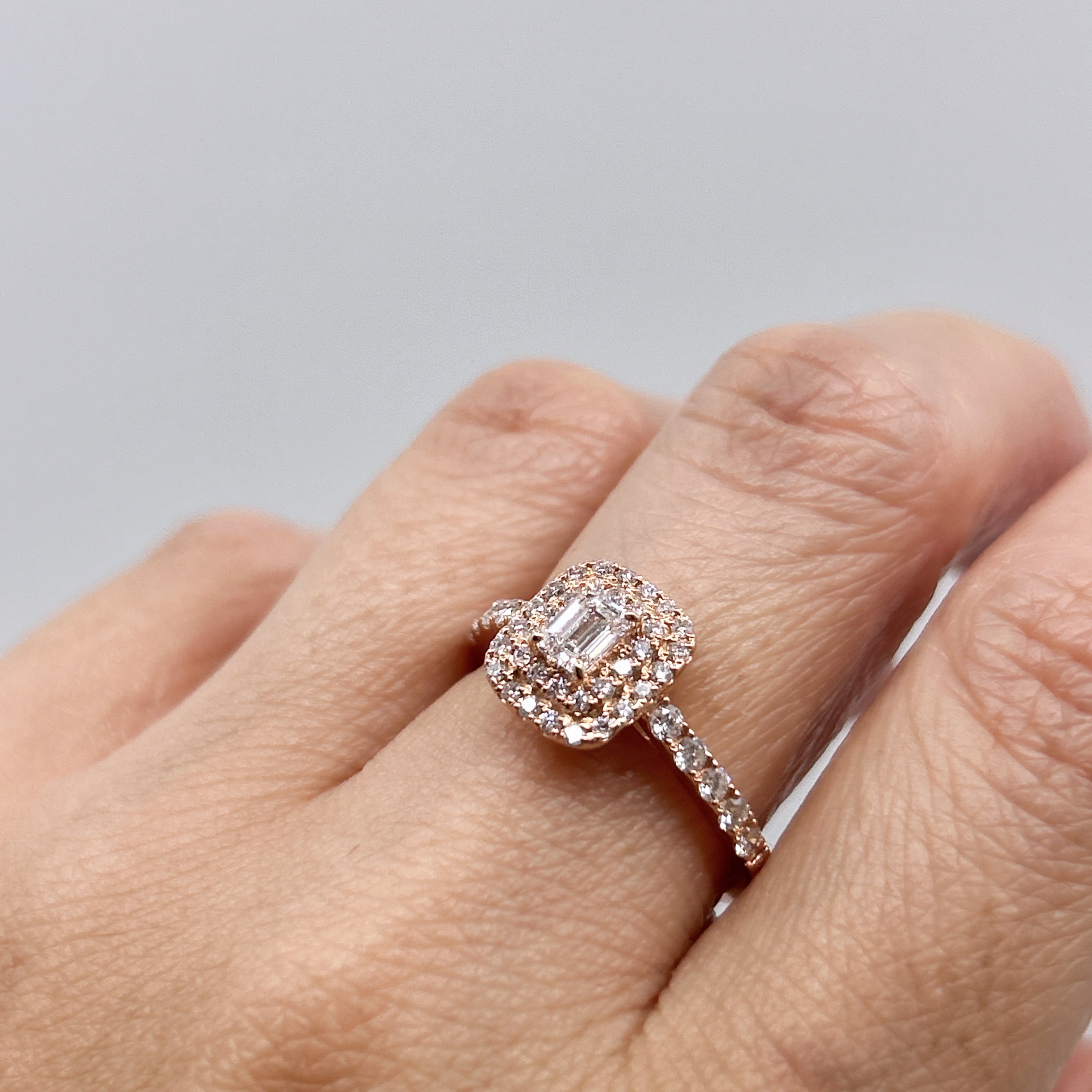 ［一点物/アドラーブル］リング ダイヤ 0.3ct SQ PT K18PG