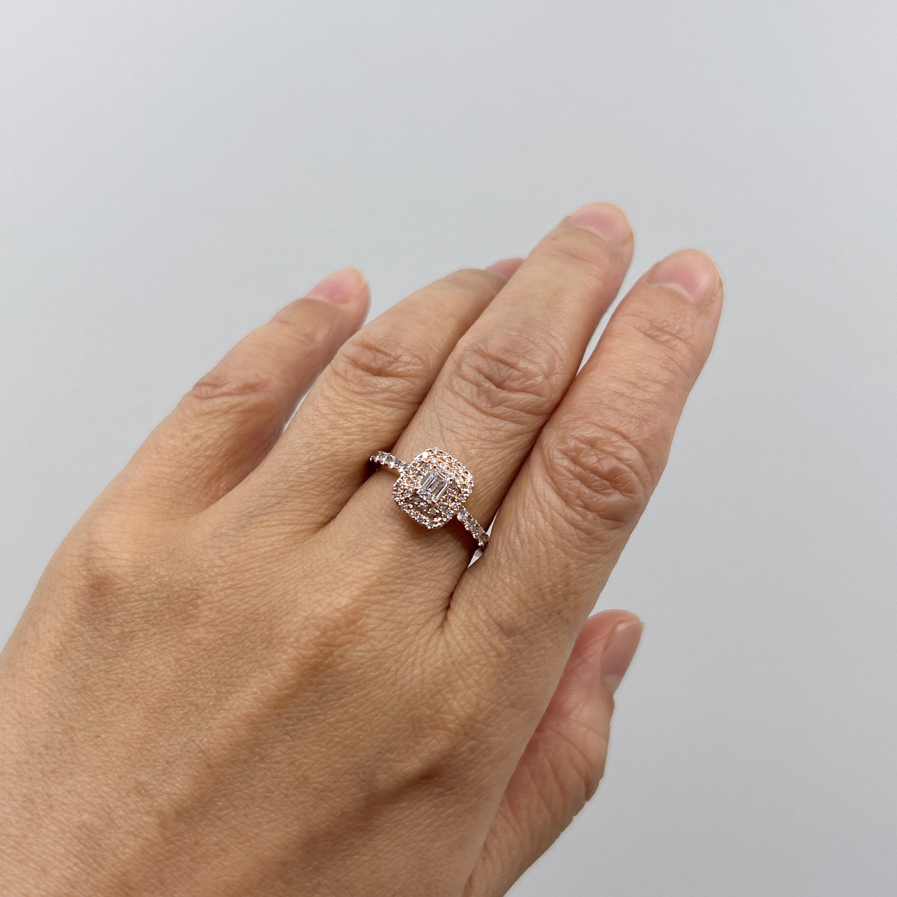 ［一点物/アドラーブル］リング ダイヤ 0.3ct SQ PT K18PG