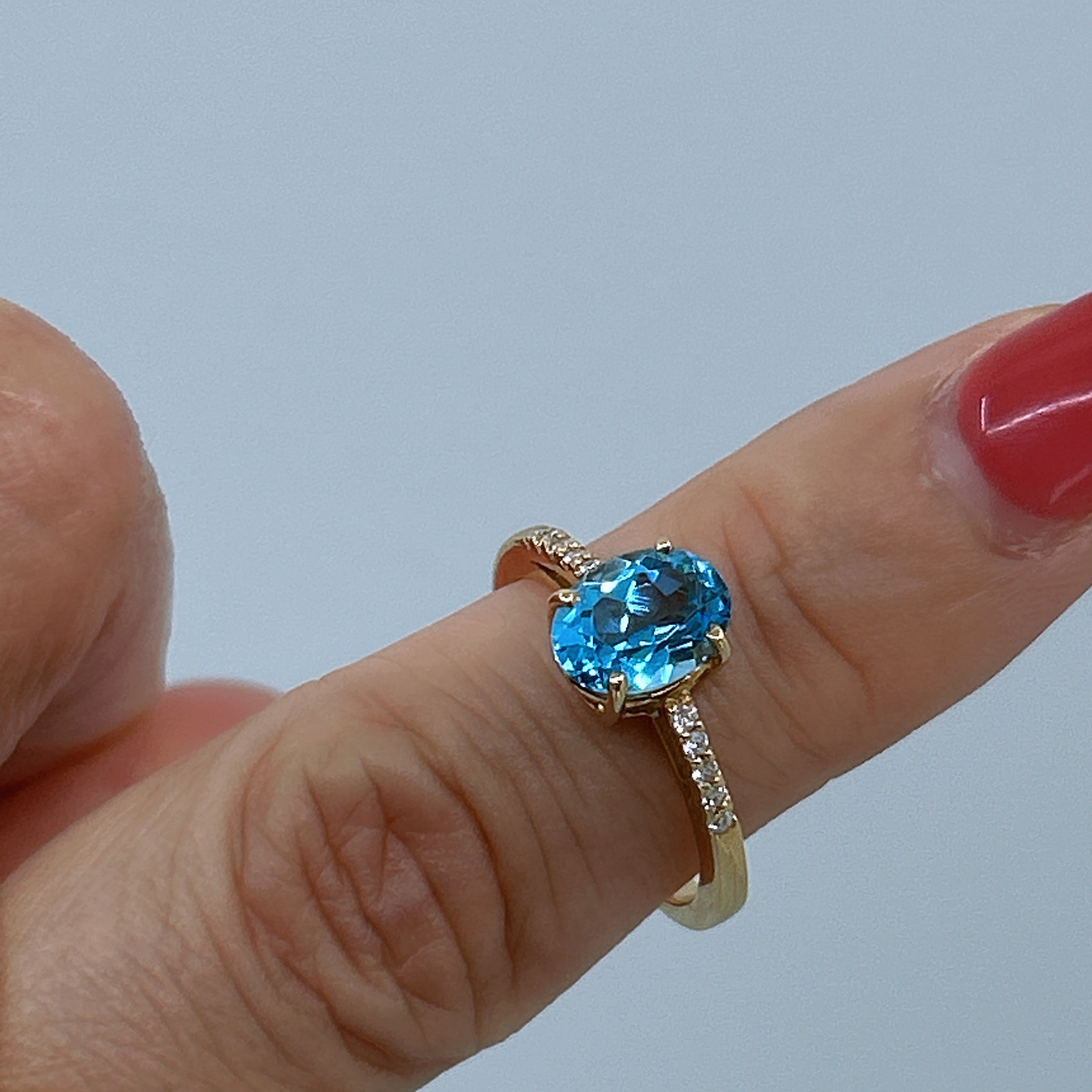 ［一点物/ラメール］リング ブルートパーズ K18YG