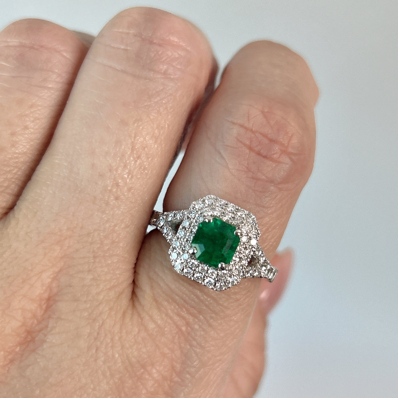 5［一点物］リング エメラルド 1ct SQ PT