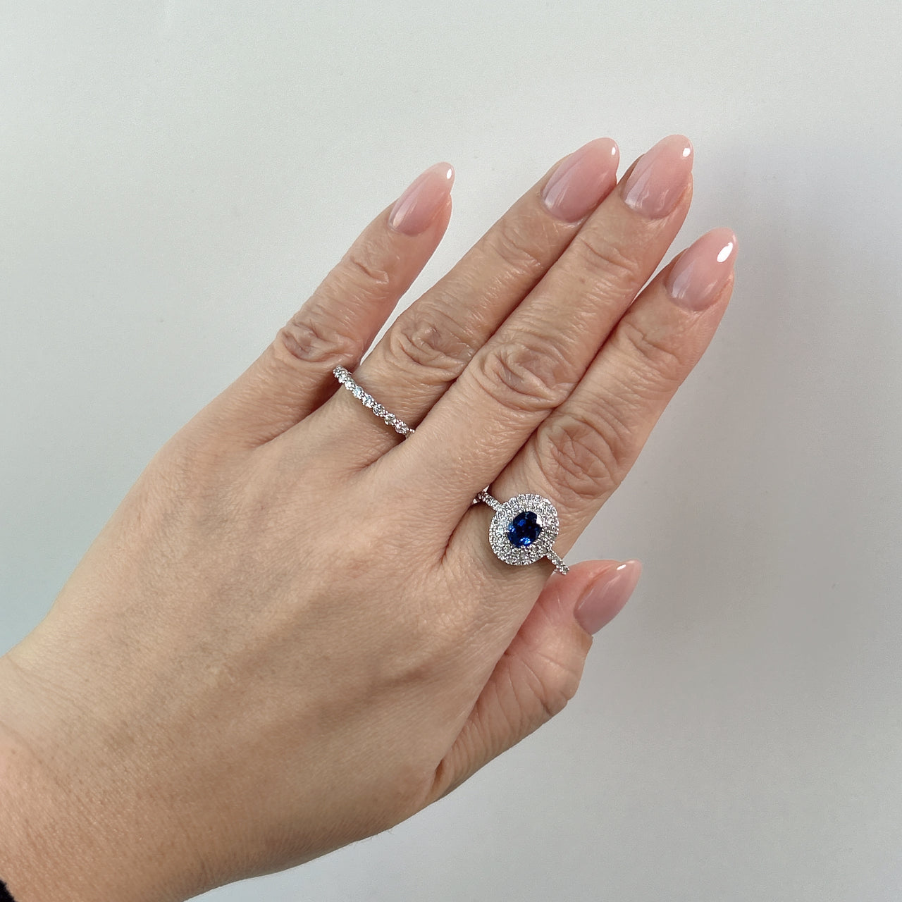 70［一点物］リング ブルーサファイア 0.8ct OV PT