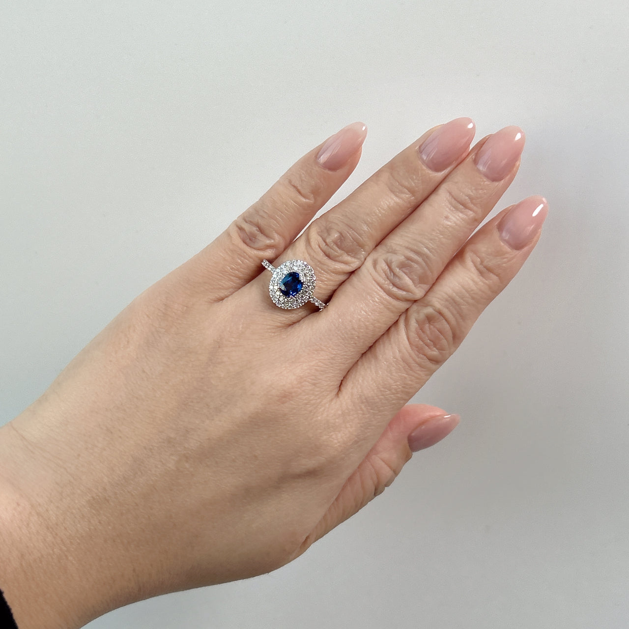 70［一点物］リング ブルーサファイア 0.8ct OV PT