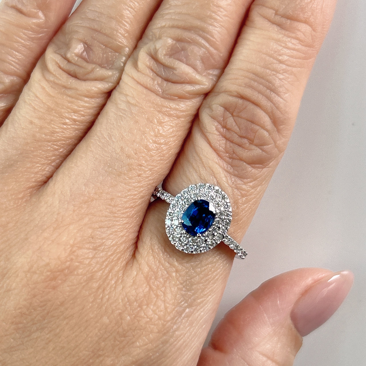 70［一点物］リング ブルーサファイア 0.8ct OV PT