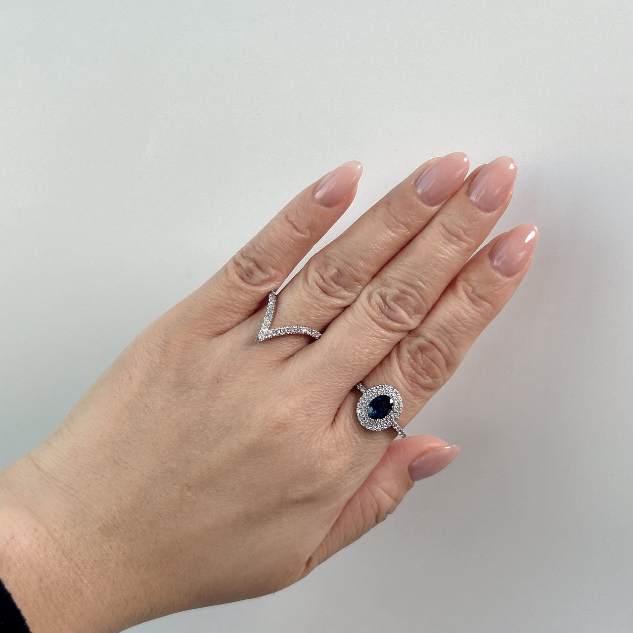 ［一点物］リング ブルーサファイア 0.8ct OV PT