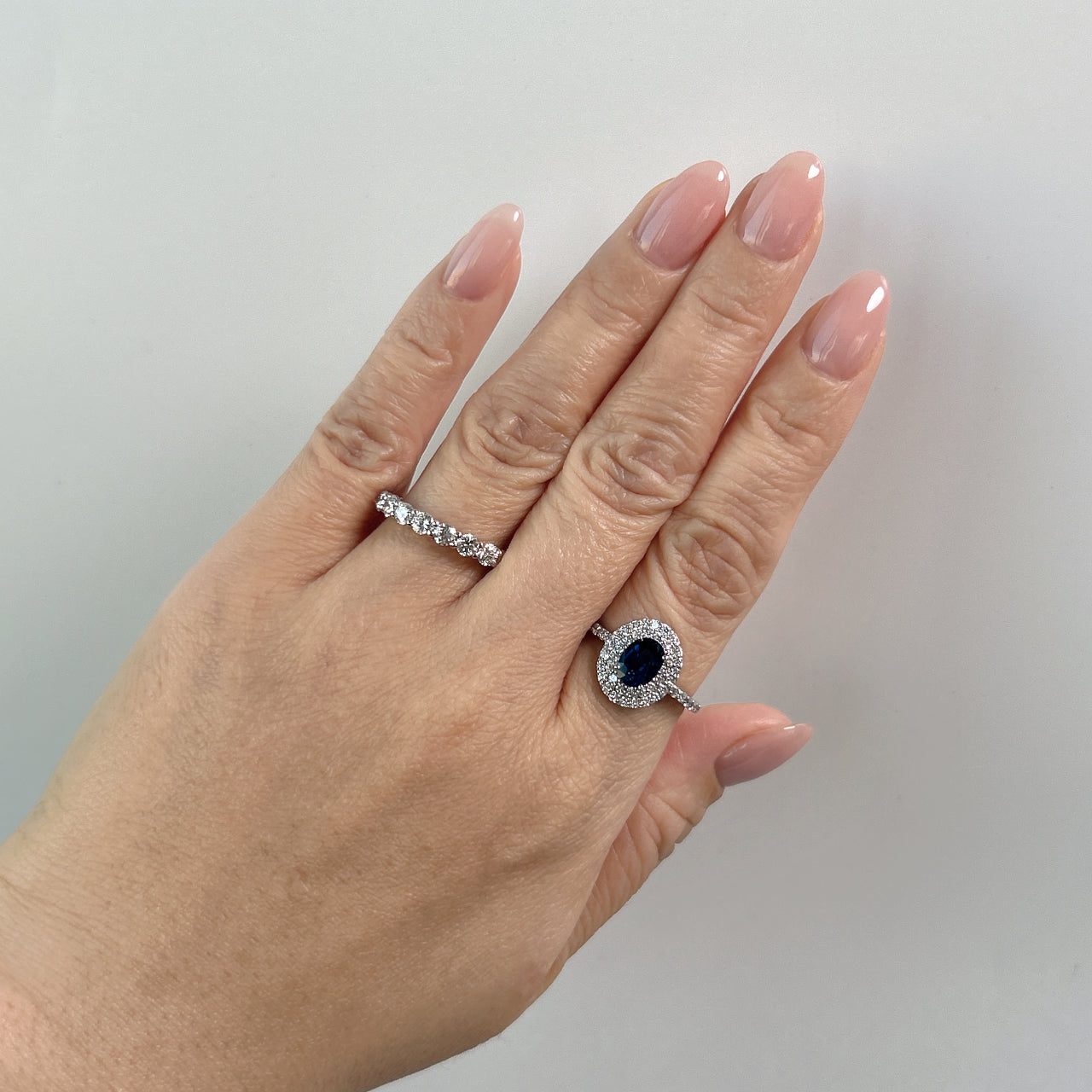 ［一点物］リング ブルーサファイア 0.8ct OV PT