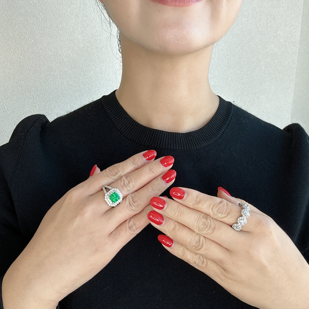 68［一点物］リング エメラルド 2.3ct SQ PT