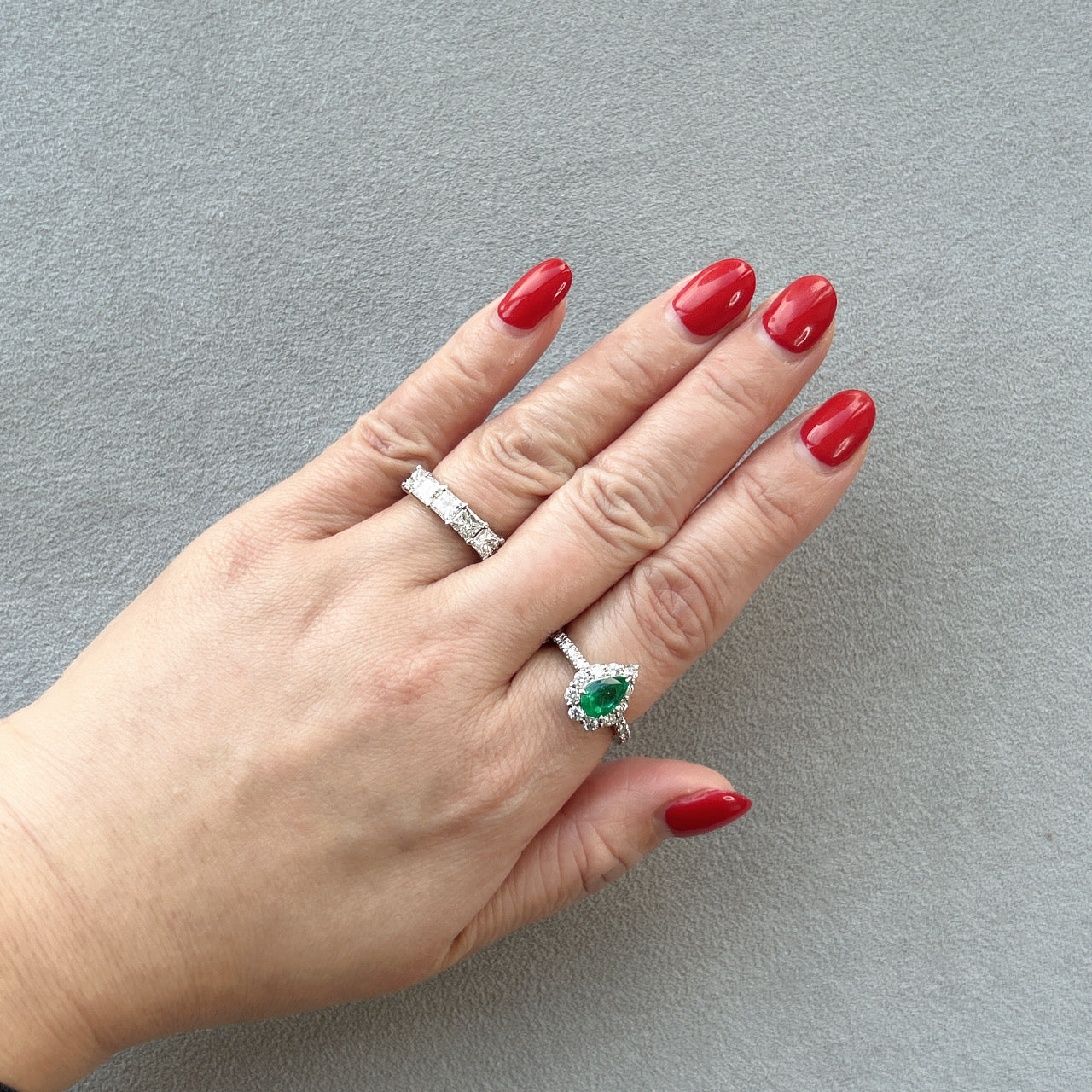 ［ダイアナ/ハーフエタニティ］リング ダイヤ 1pc0.3ct×5pc PR