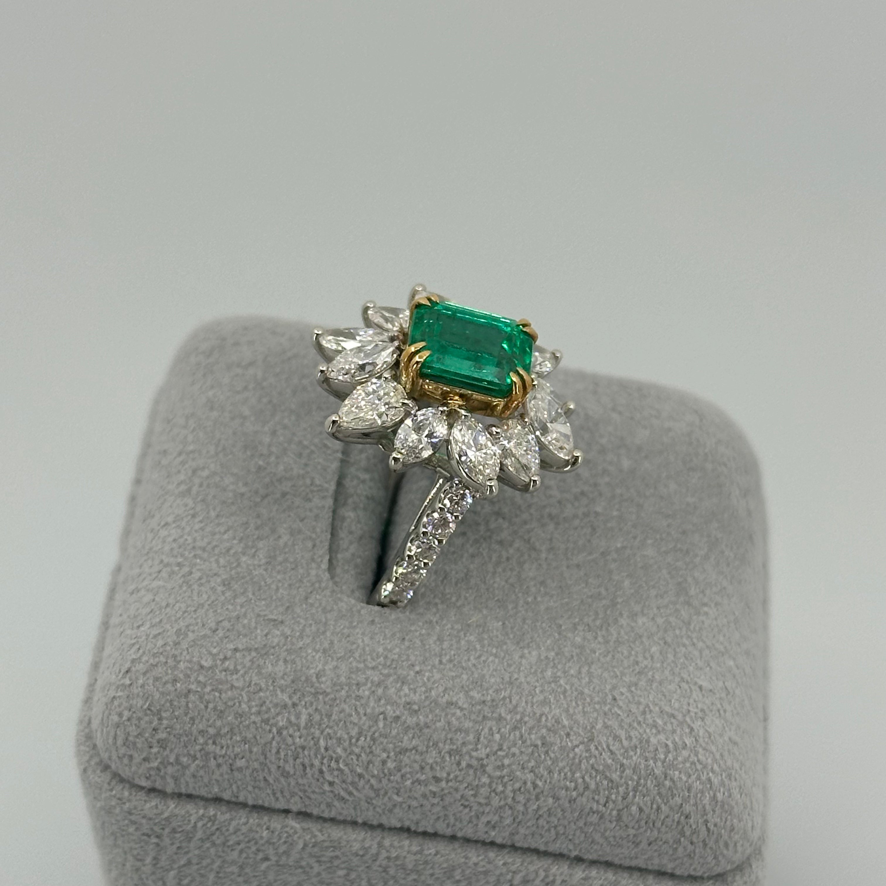 ［一点物］リング エメラルド 2.3ct YG/PT