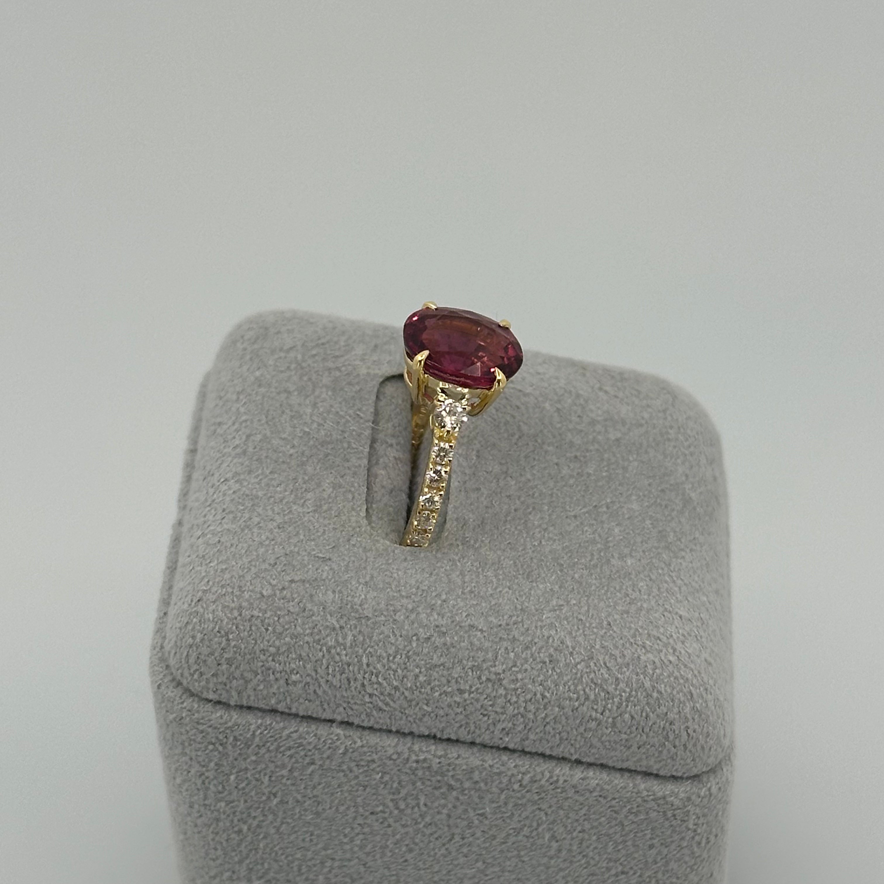 ［一点物］リング ルべライト 2.9ct YG