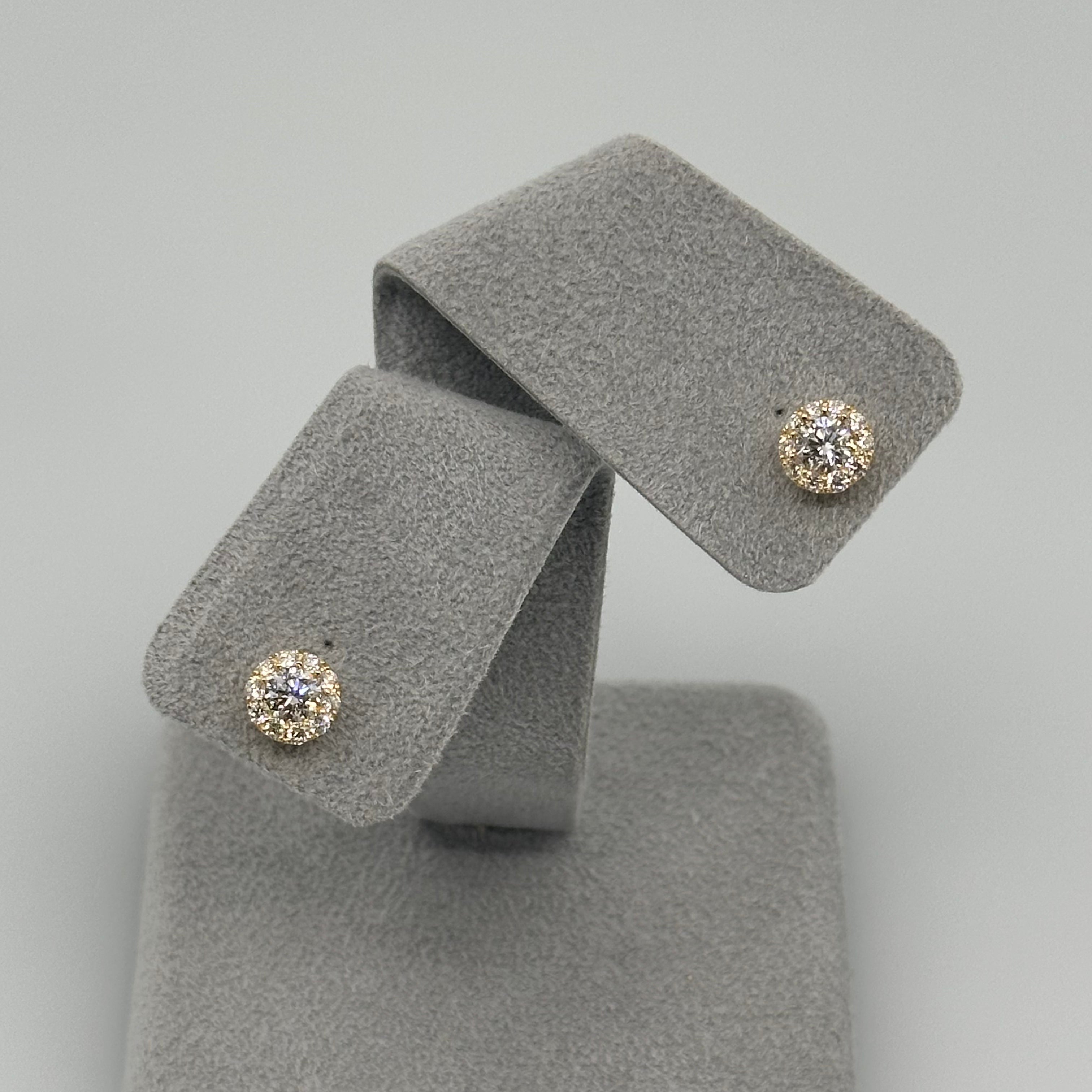 ［新作/一点物/エトア］ピアス ダイヤ 0.3ct×2 RO PT/YG