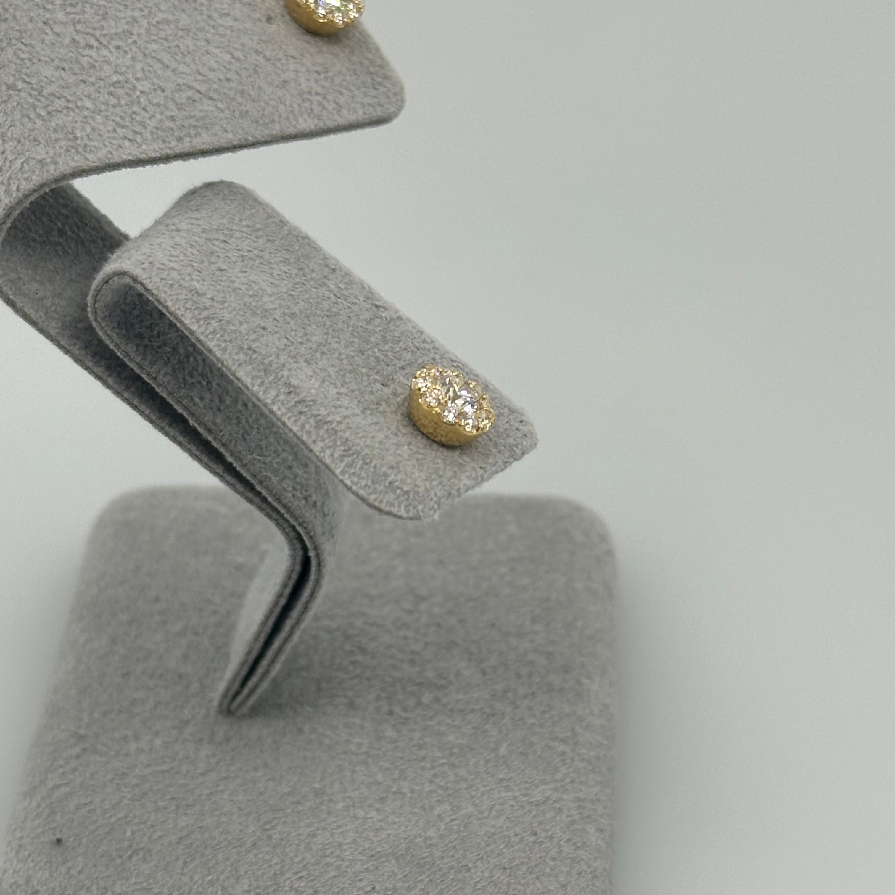 ［新作/一点物/エトア］ピアス ダイヤ 0.3ct×2 RO PT/YG