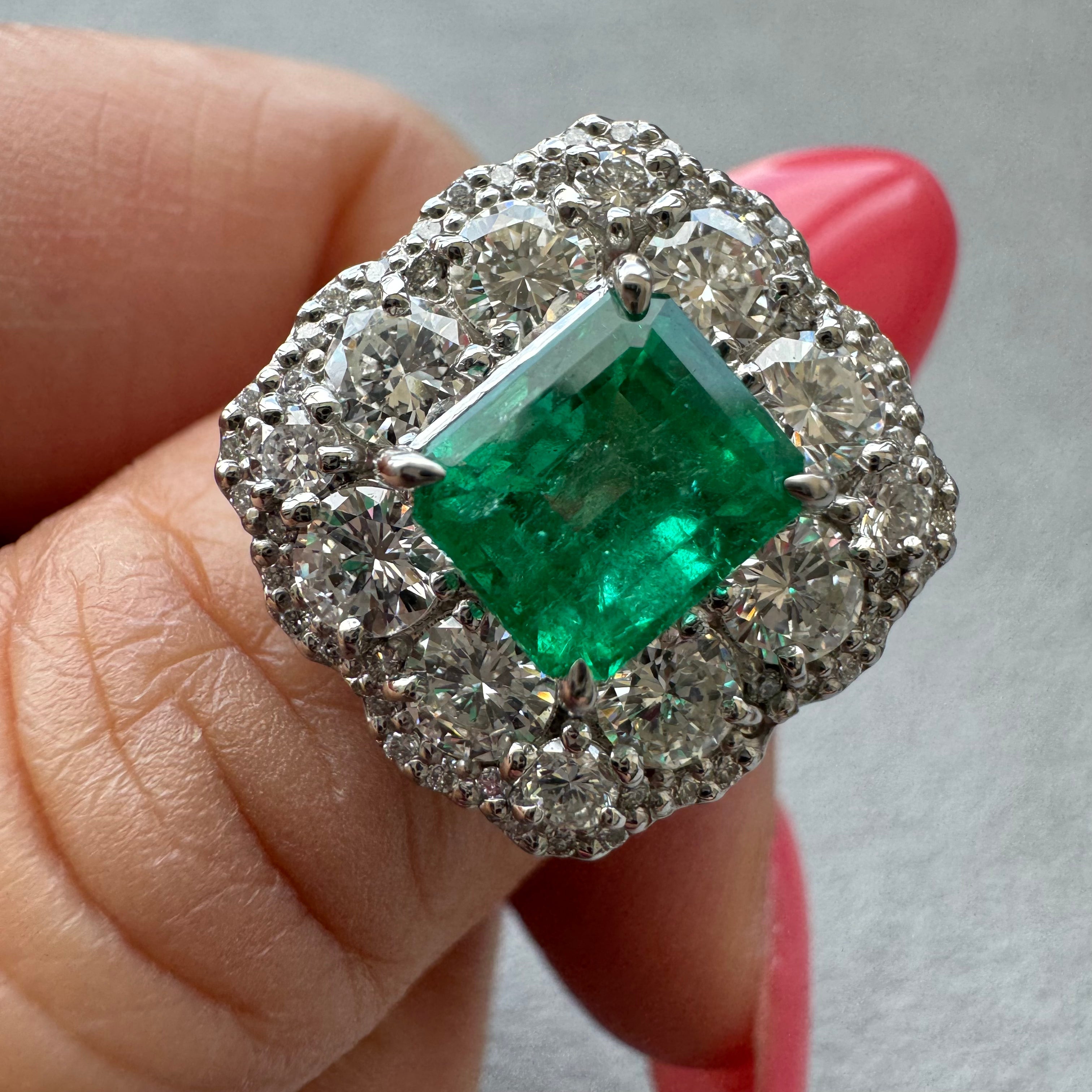 12_エメラルド 中石2ct up SQ PT リング｜AYAKO SAKURAI（櫻井 彩子（サクライ アヤコ））公式通販サイト