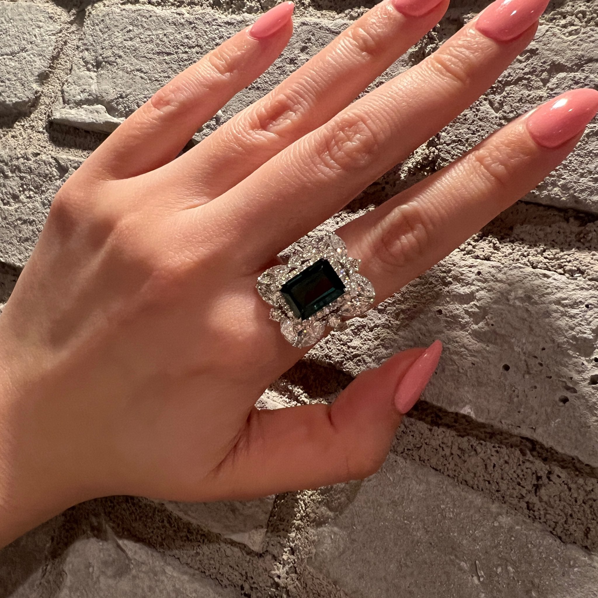 ［アラベスク］リング インディゴトルマリン