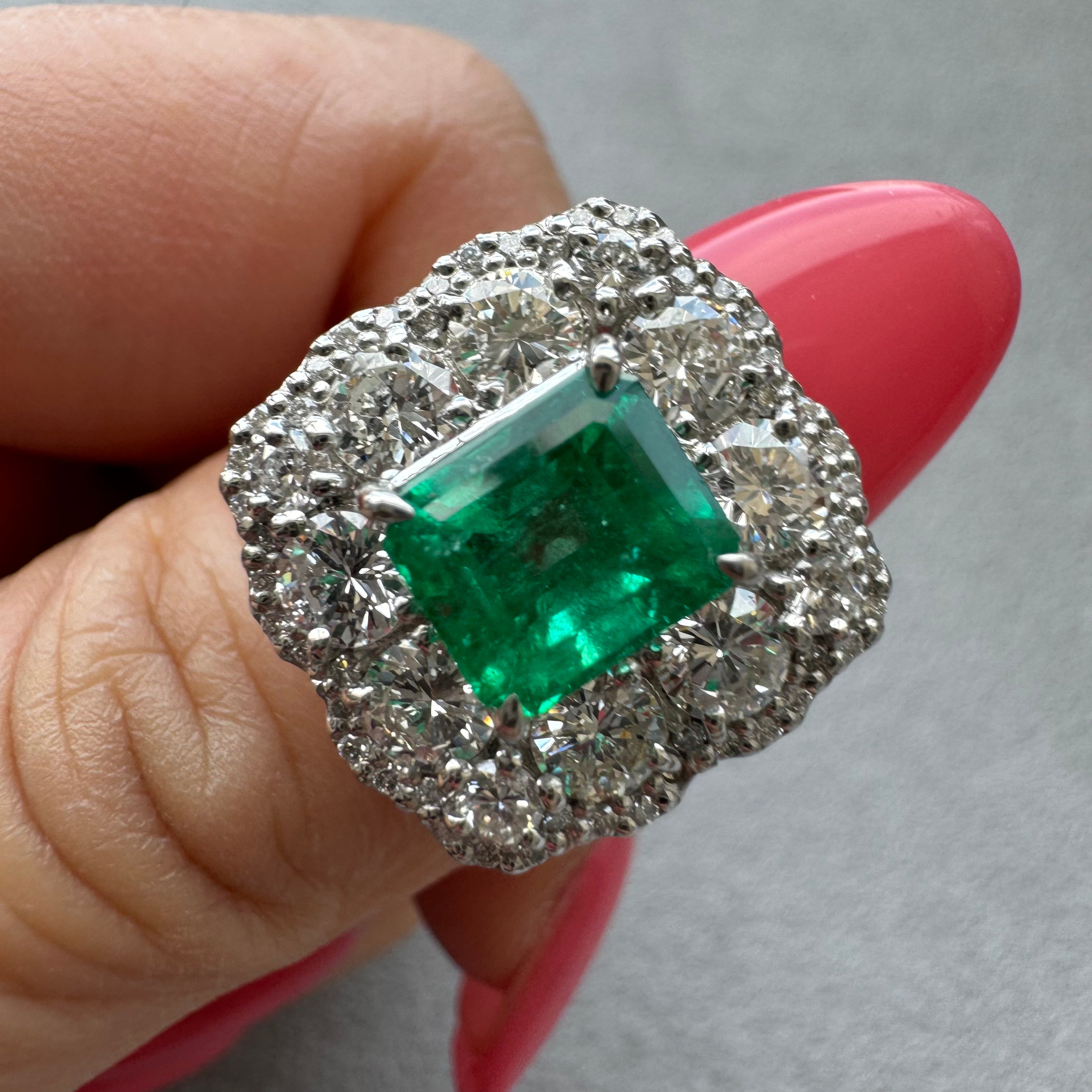 12_エメラルド 中石2ct up SQ PT リング｜AYAKO SAKURAI（櫻井 彩子（サクライ アヤコ））公式通販サイト