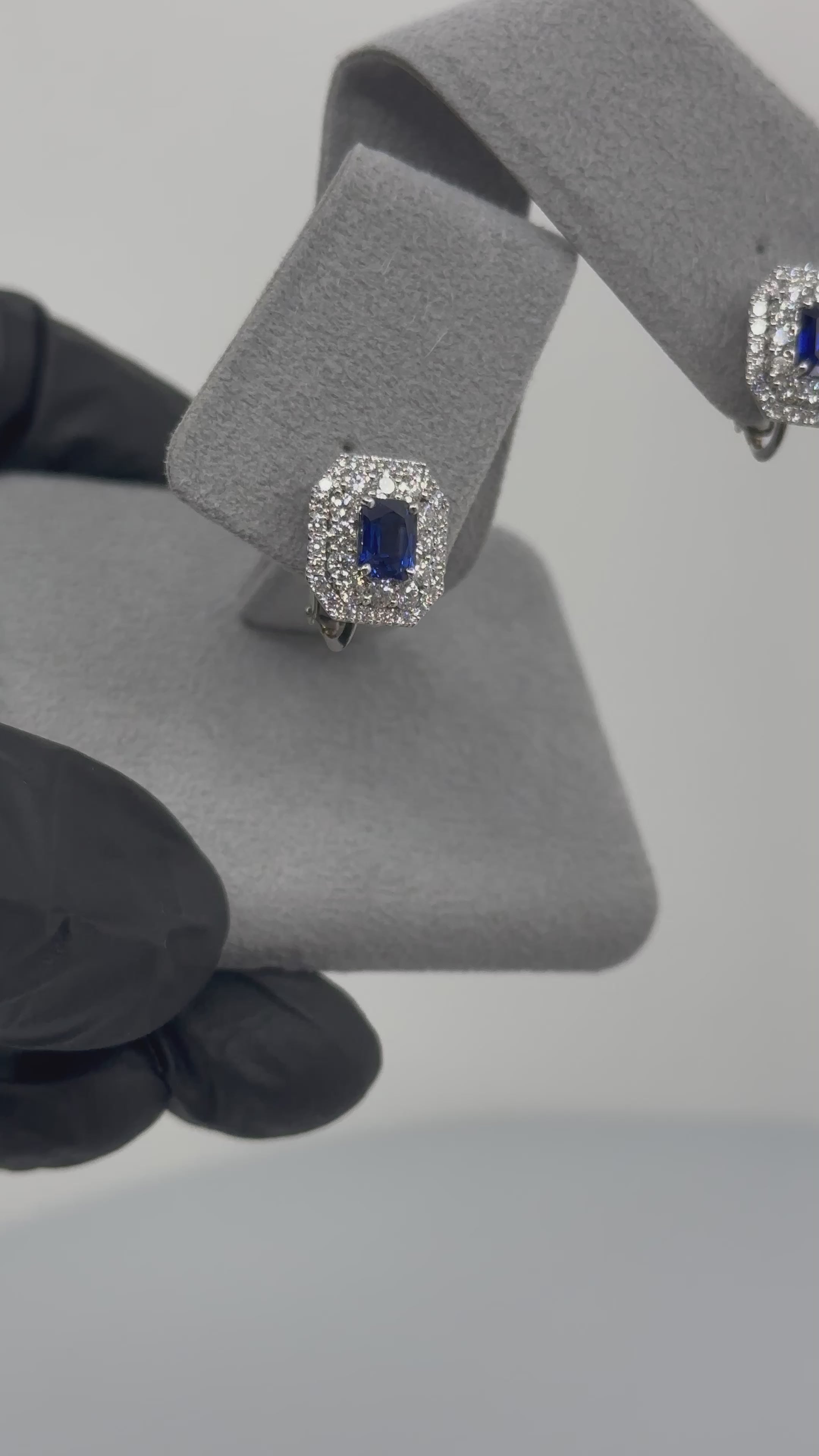 ［新作/レカン］ピアス ブルーサファイア0.9ct前後 SQ