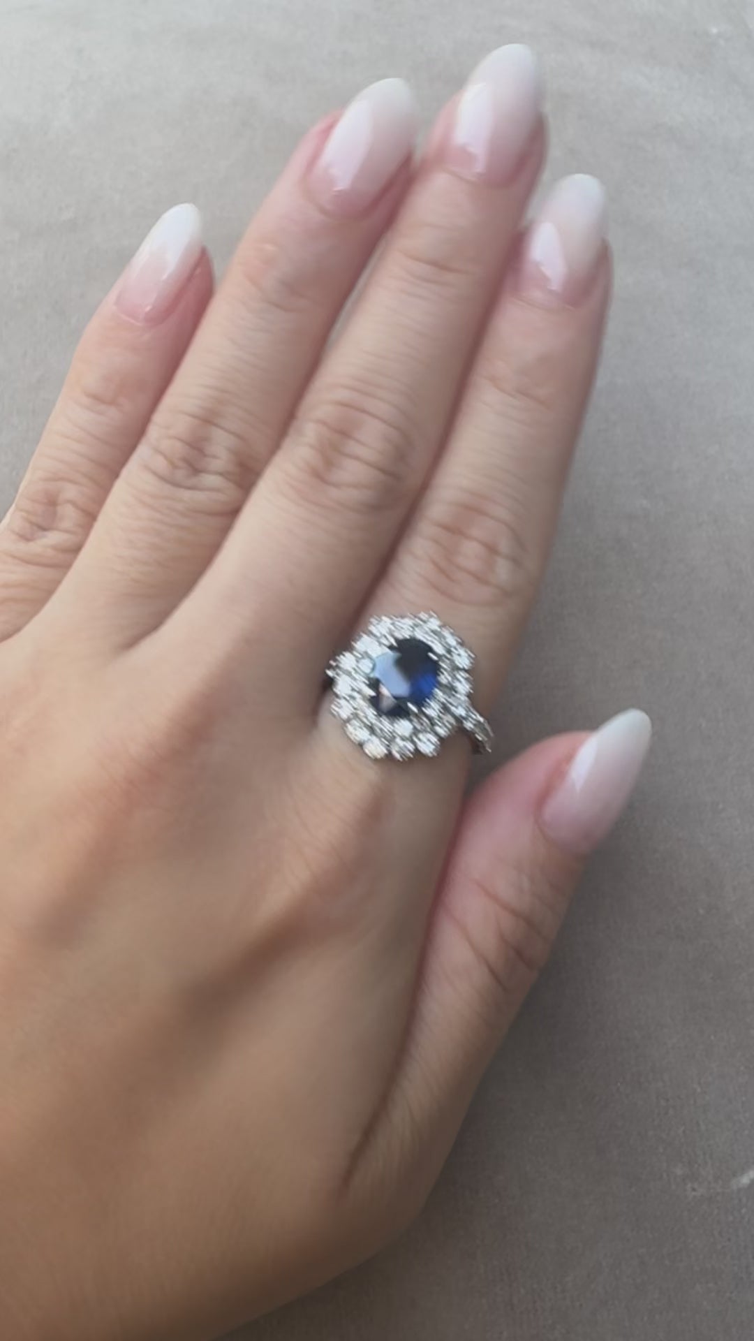 ［一点物］リング サファイア 2.3ct OV PT
