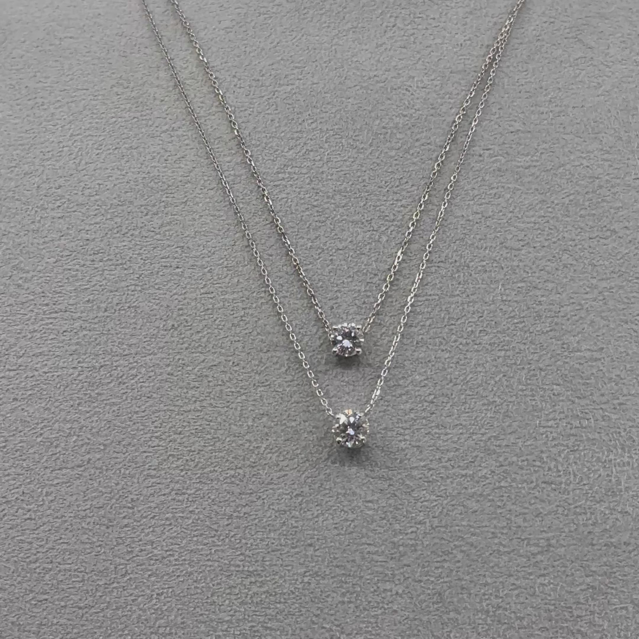 ［ポインターノーマル］ネックレス ダイヤ 中石0.5ct