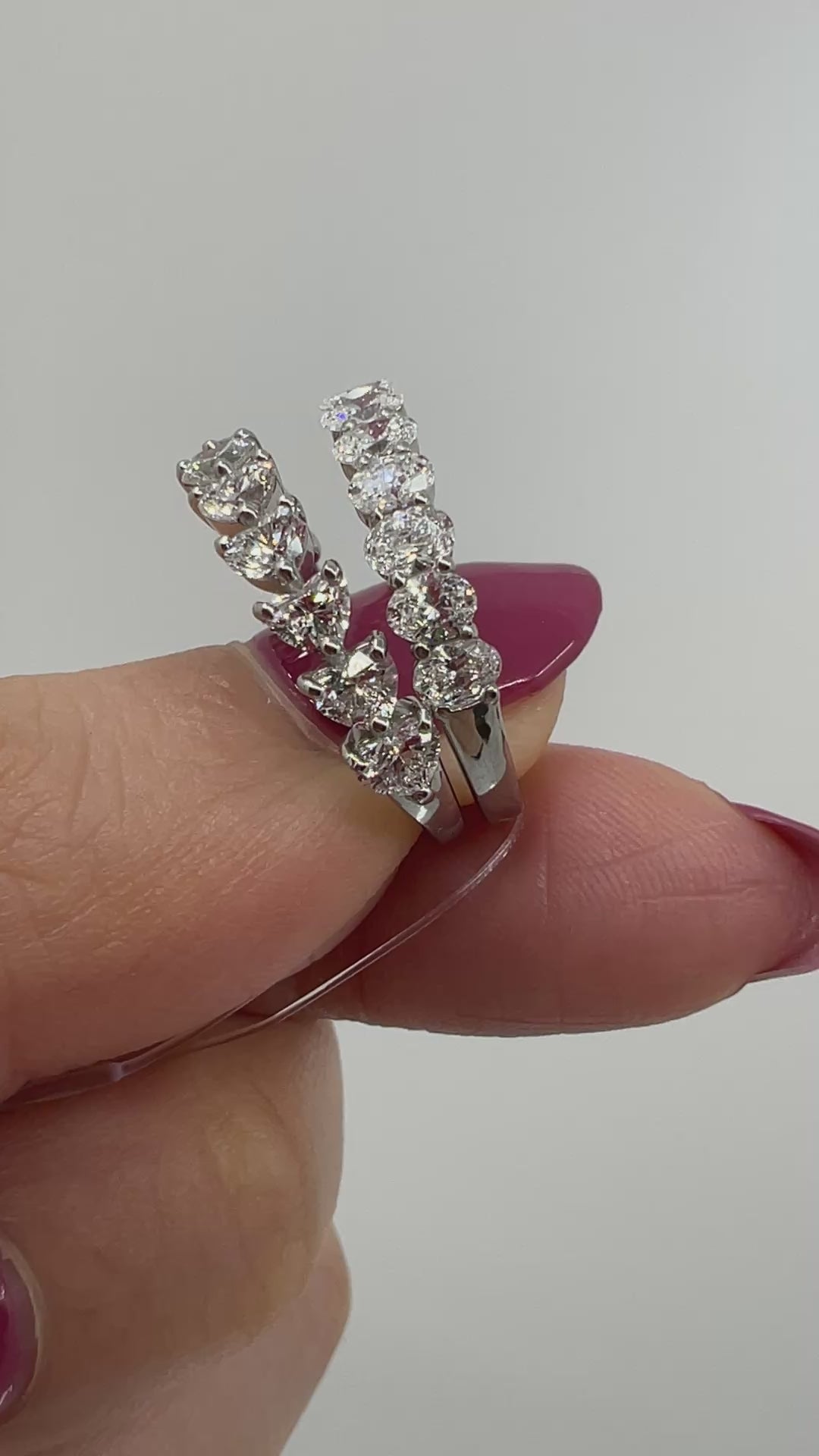 ［グレンヌ/ハーフエタニティ］リング ダイヤ 1pc0.1ct×10pc OV