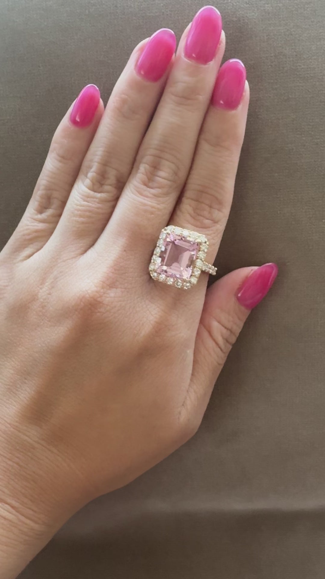 ［一点物］リング 　モルガナイト 6ct EM PG