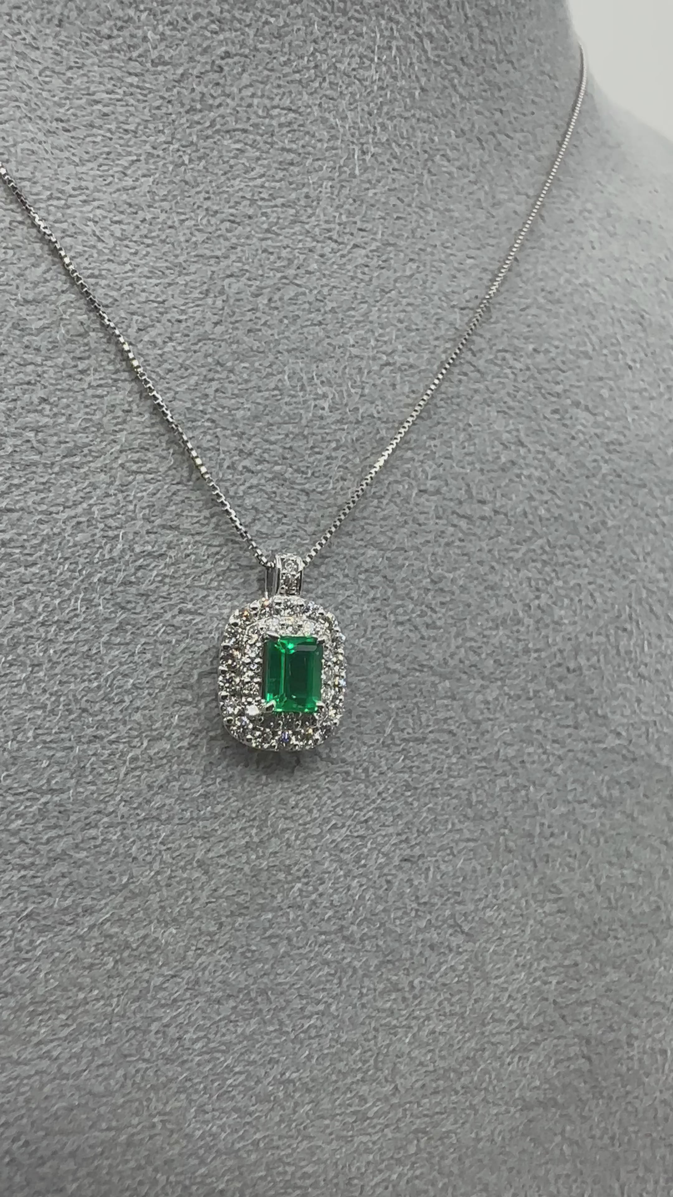 504［一点物］ネックレス  エメラルド 0.3ct EM PT