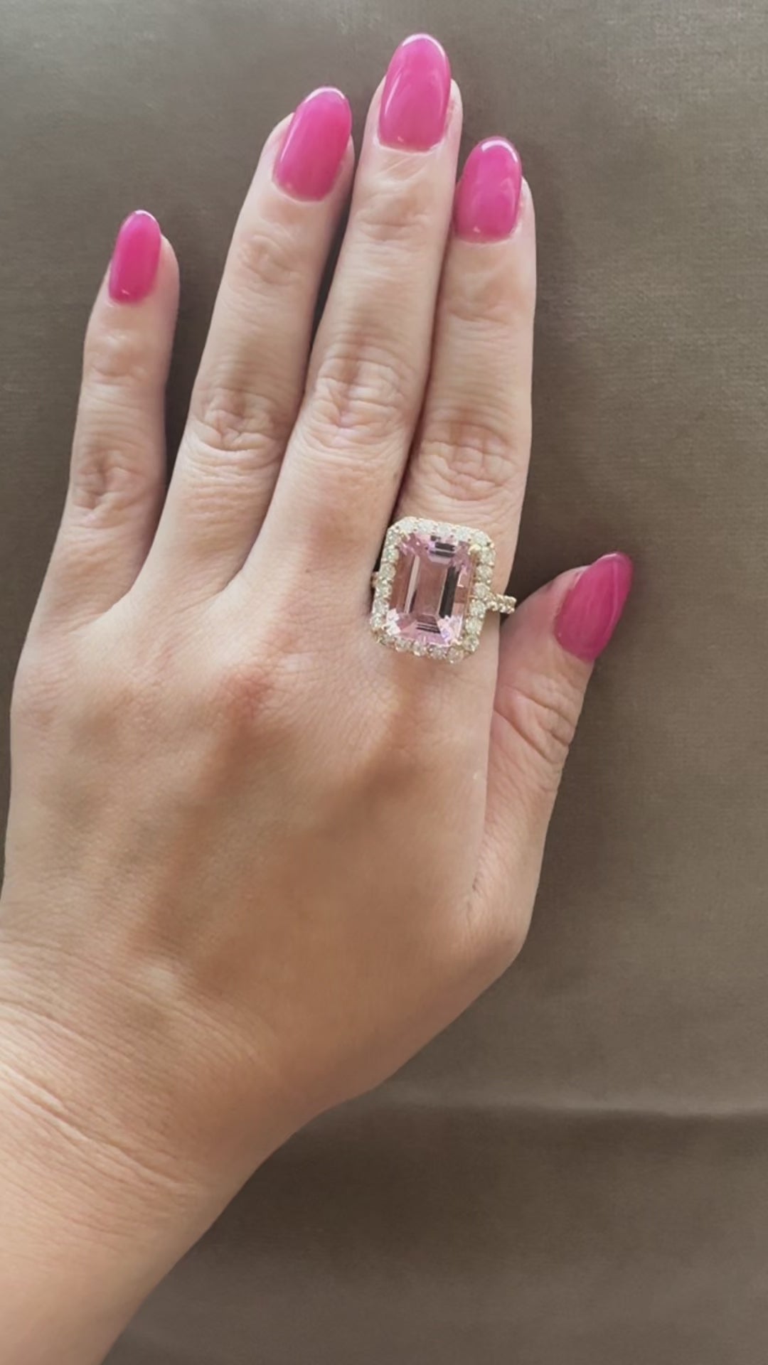 ［一点物］リング 　モルガナイト 6ct EM PG