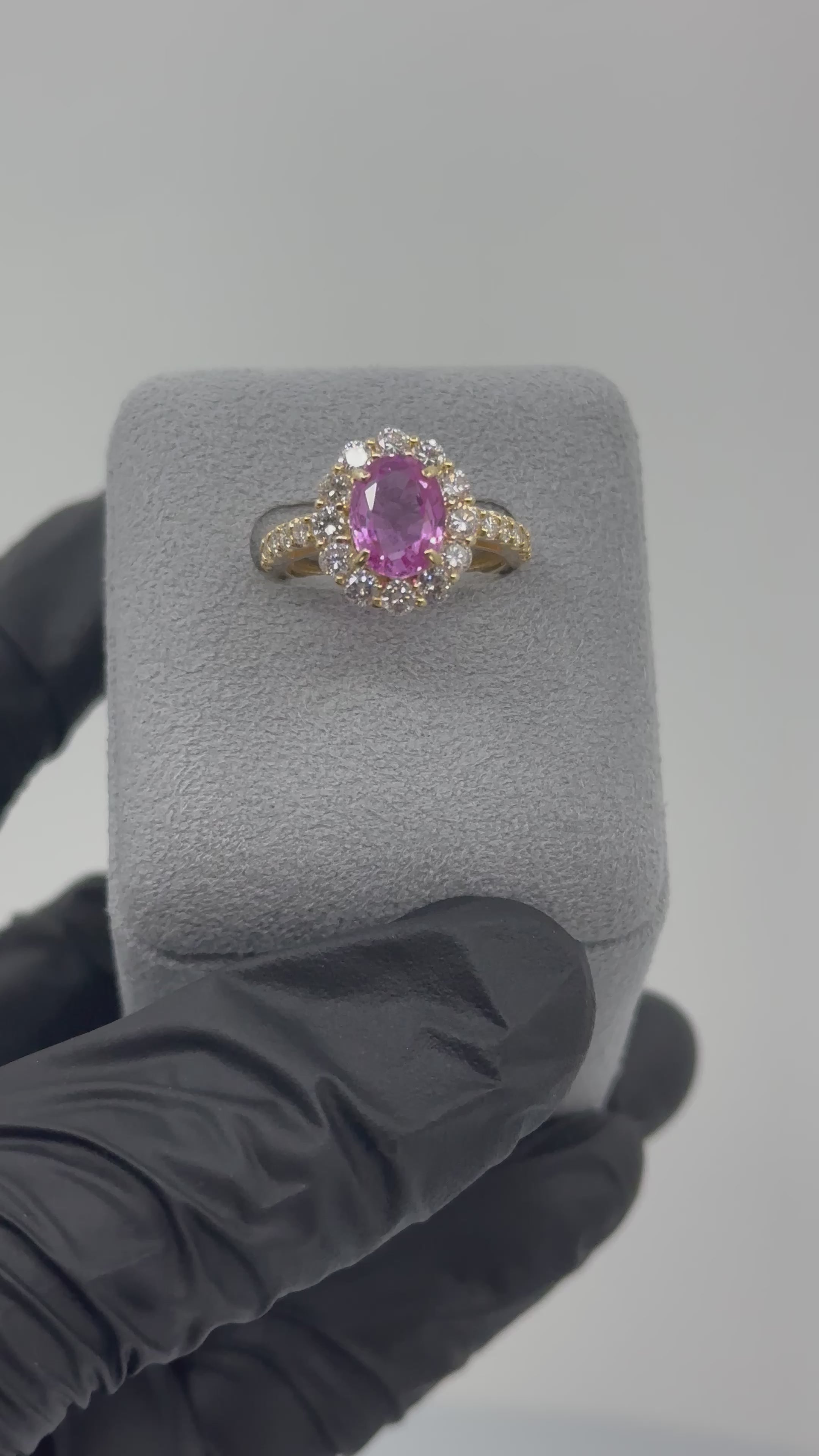 ［一点物］キャサリン妃巻き リング ピンクサファイア 2.4ct OV  K18YG