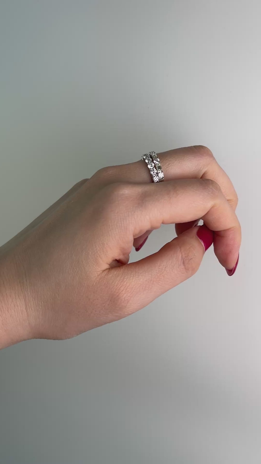 [ノンシャラン］リング ダイヤ 0.8ct RO BG PT K18YG