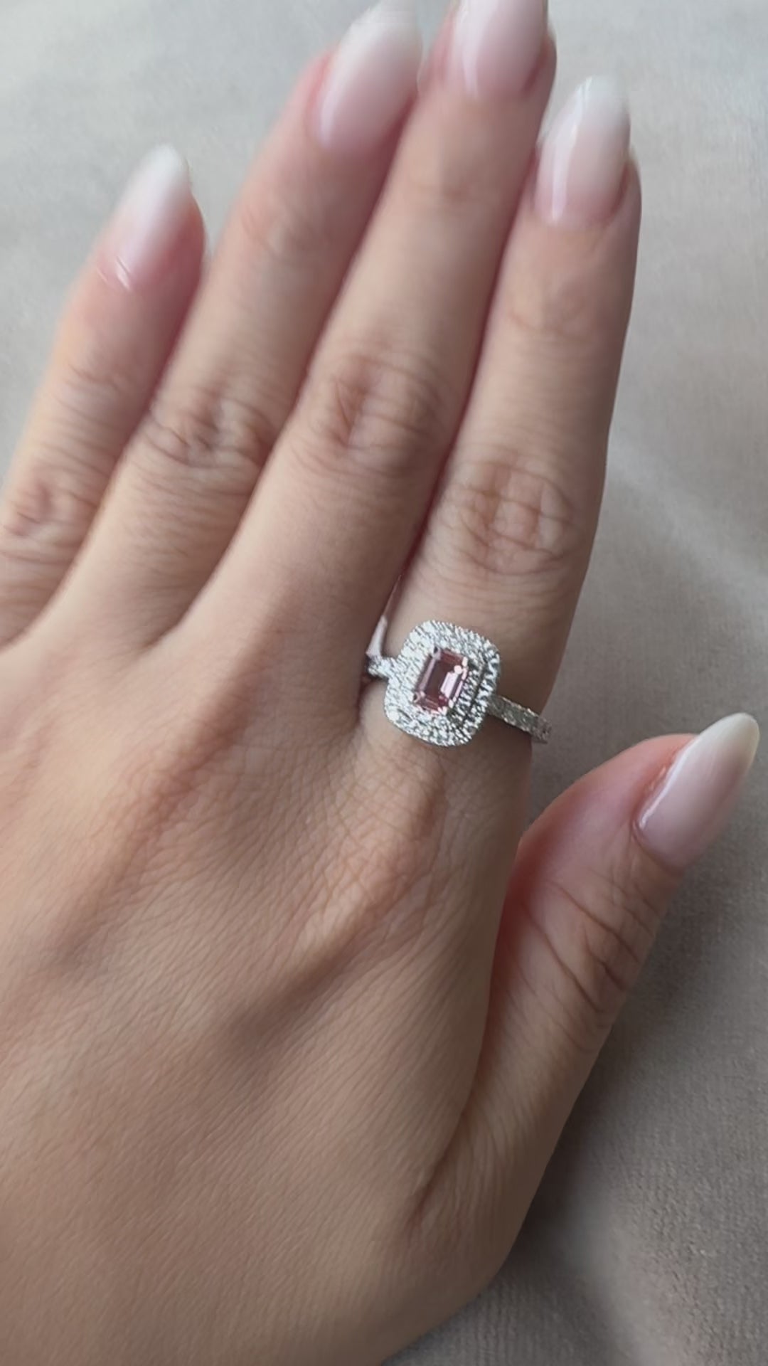 ［一点物/アドラーブル］リング パパラチアサファイア 0.5ct PT