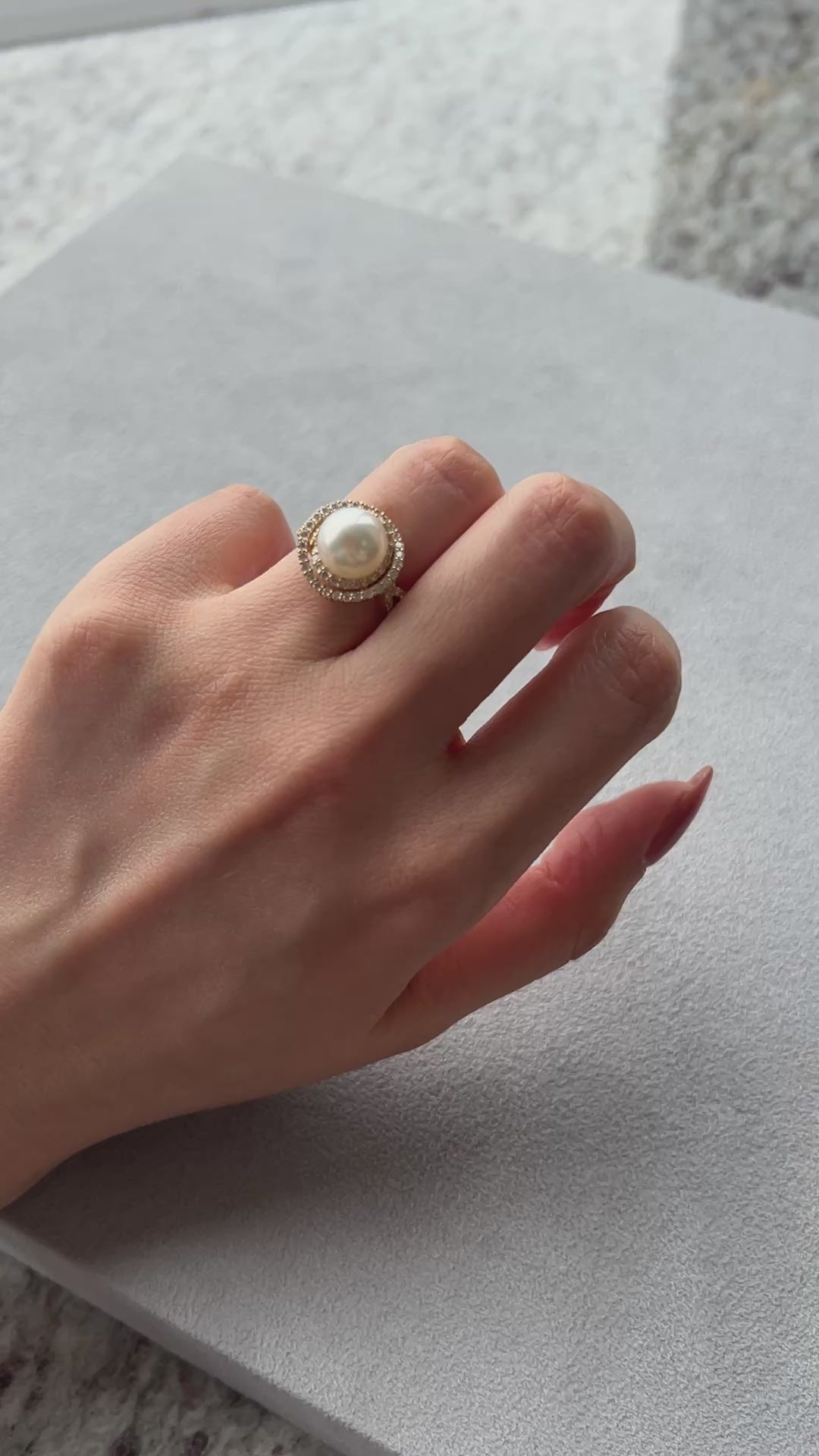 [薔薇の精］リング あこや真珠9mm