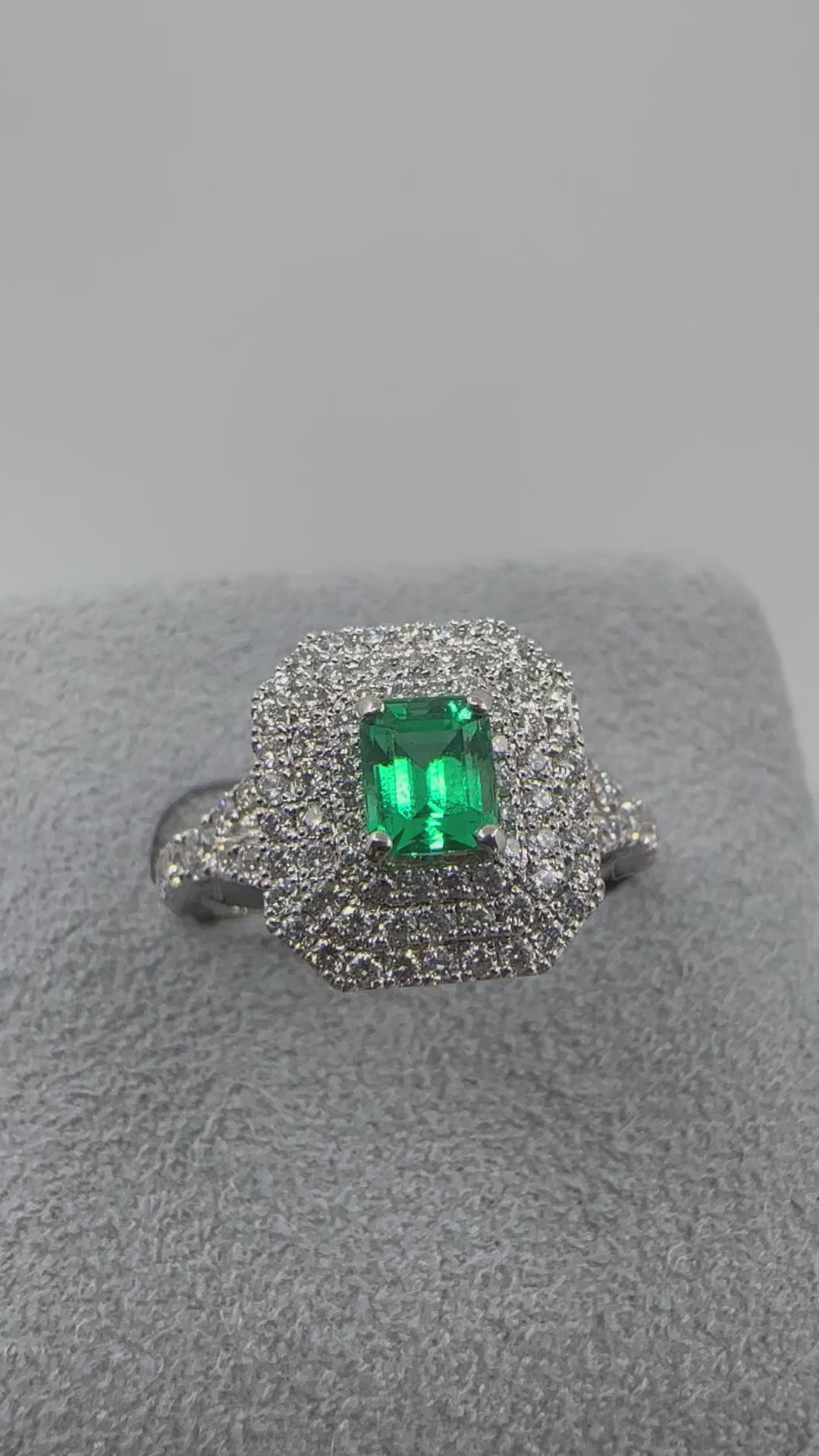 ［一点物/アドラーブル］リング 最高級 ノンオイル エメラルド 0.5ct SQ PT〜GIA 世界に一つだけ♡