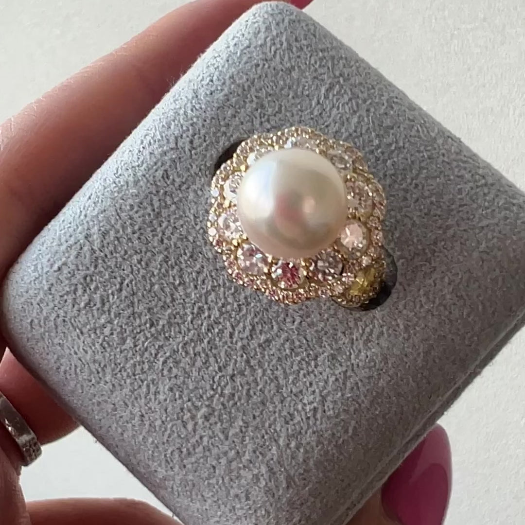 ［ダリア］リング あこや真珠9mm