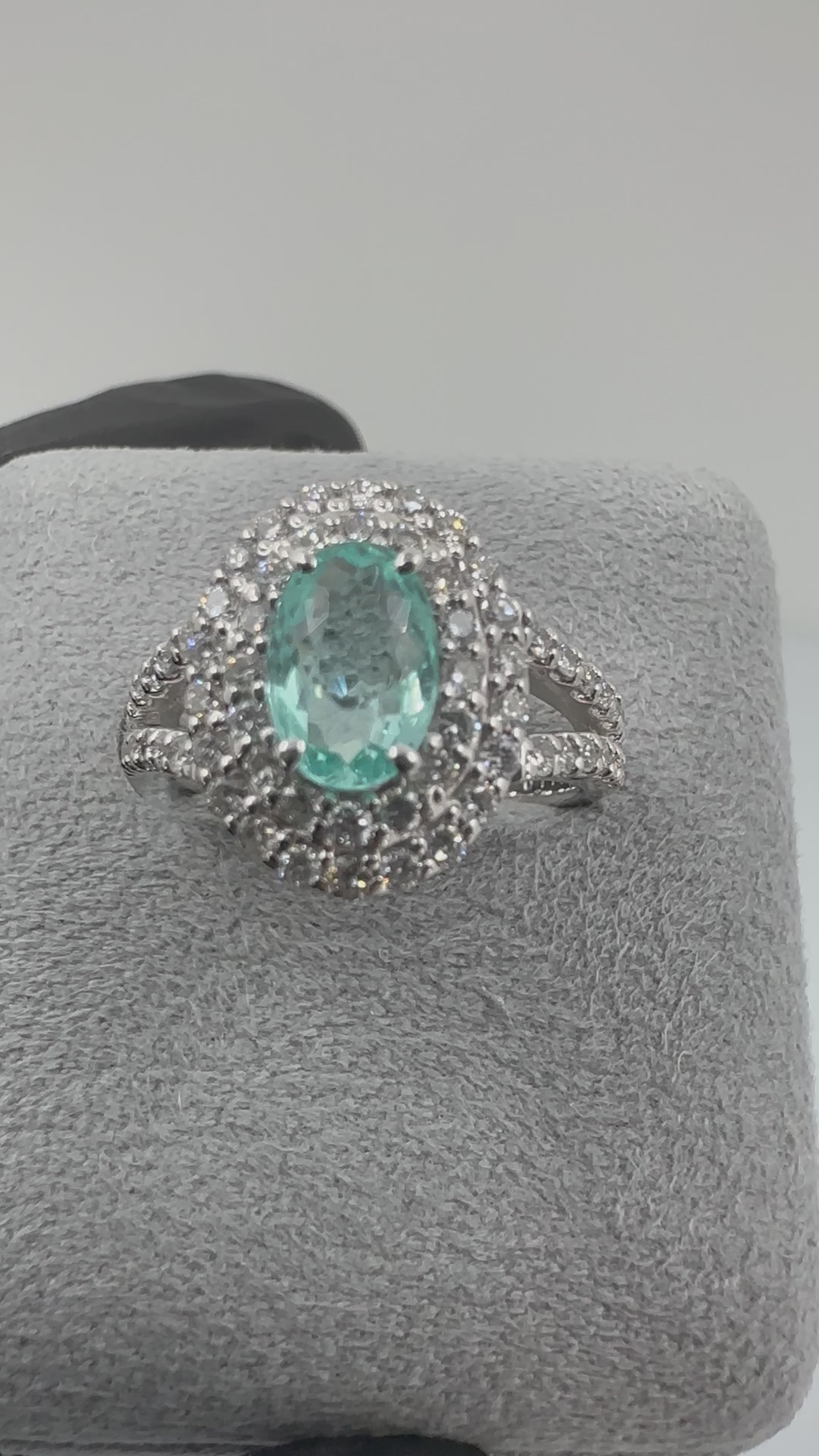 161［一点物］リング パライバトルマリン 0.7ct前後 OV PT