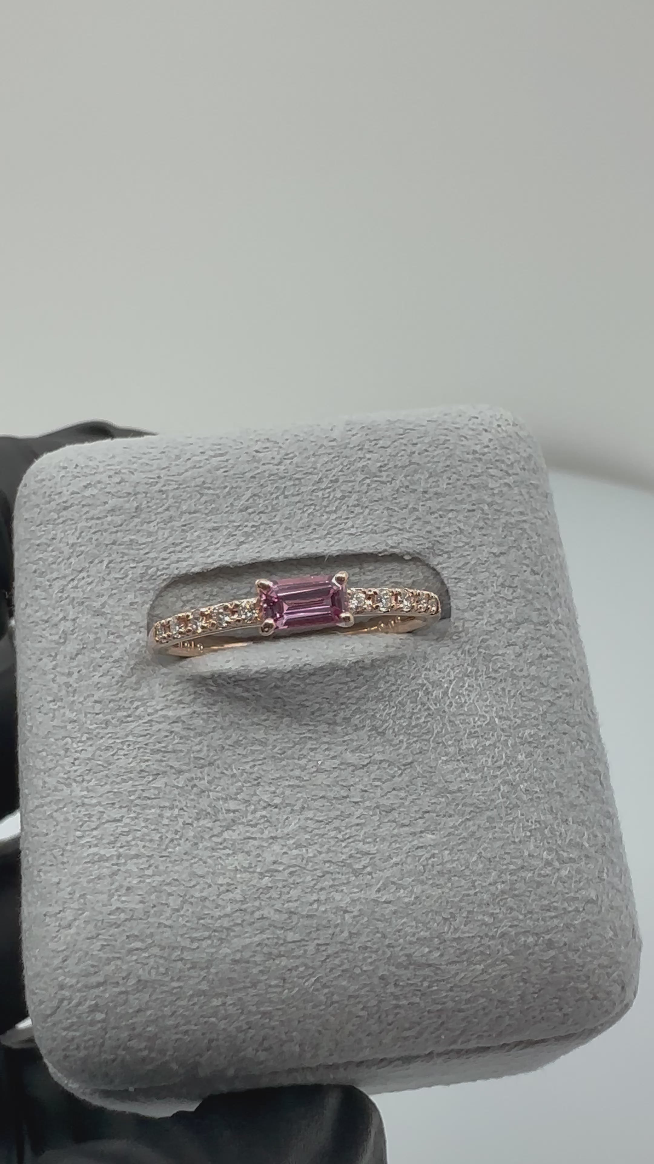 139［一点物/ルリエ］リング パパラチアサファイア 0.3ct SQ K18PG